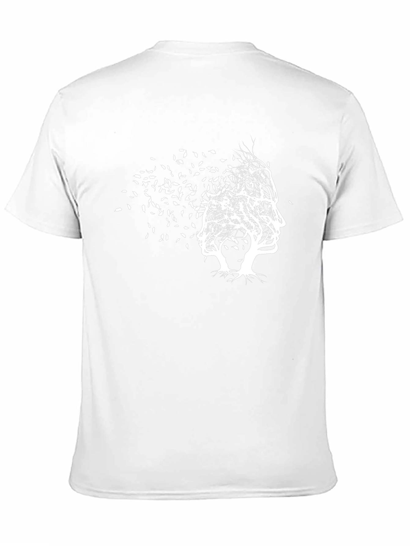 Abstract Tree Face Graphic Tee - Black