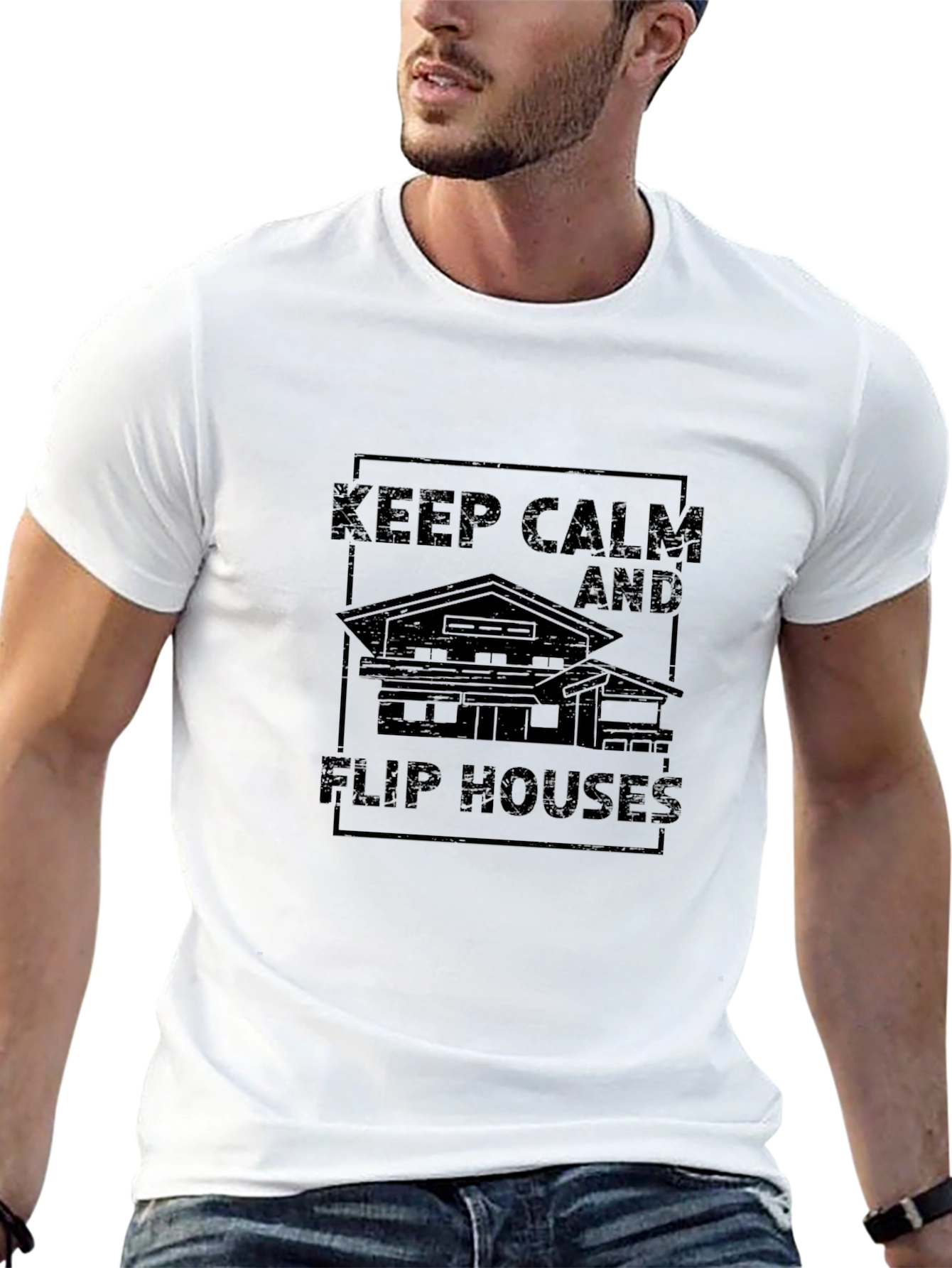 Keep Calm and Flip Houses Graphic T-Shirt