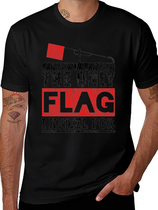 Fishing Flag T-Shirt - The Only Flag I Kneel For
