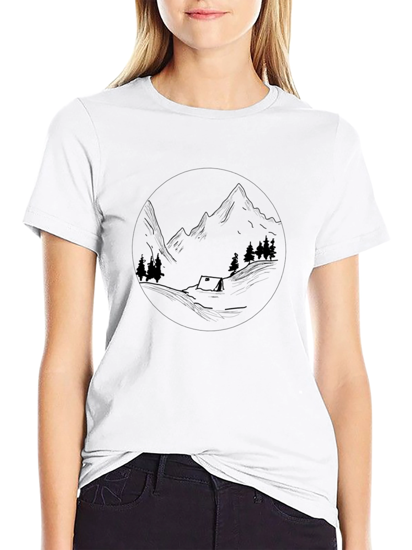 Mountain Scene Graphic Tee