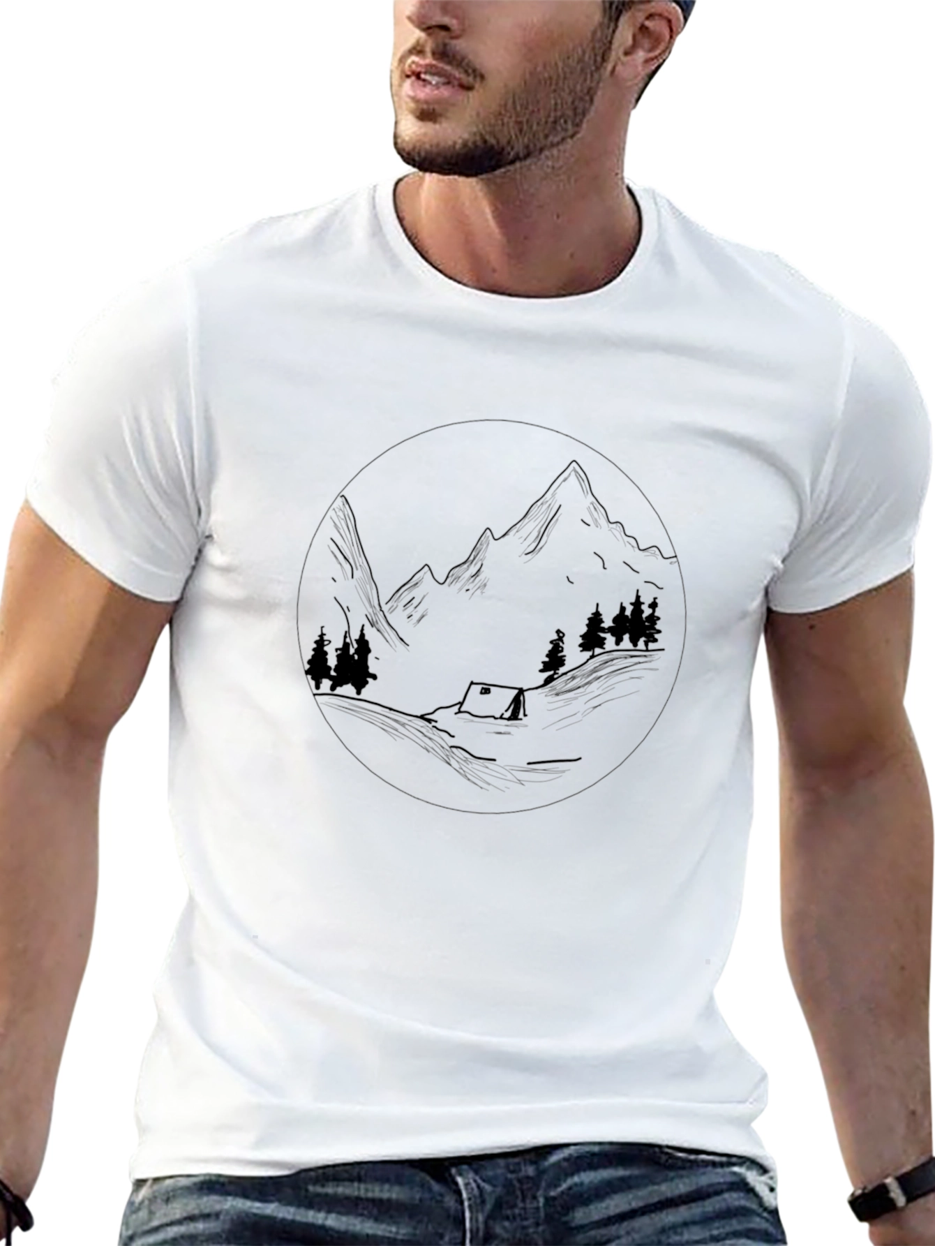 Mountain Scene Graphic Tee