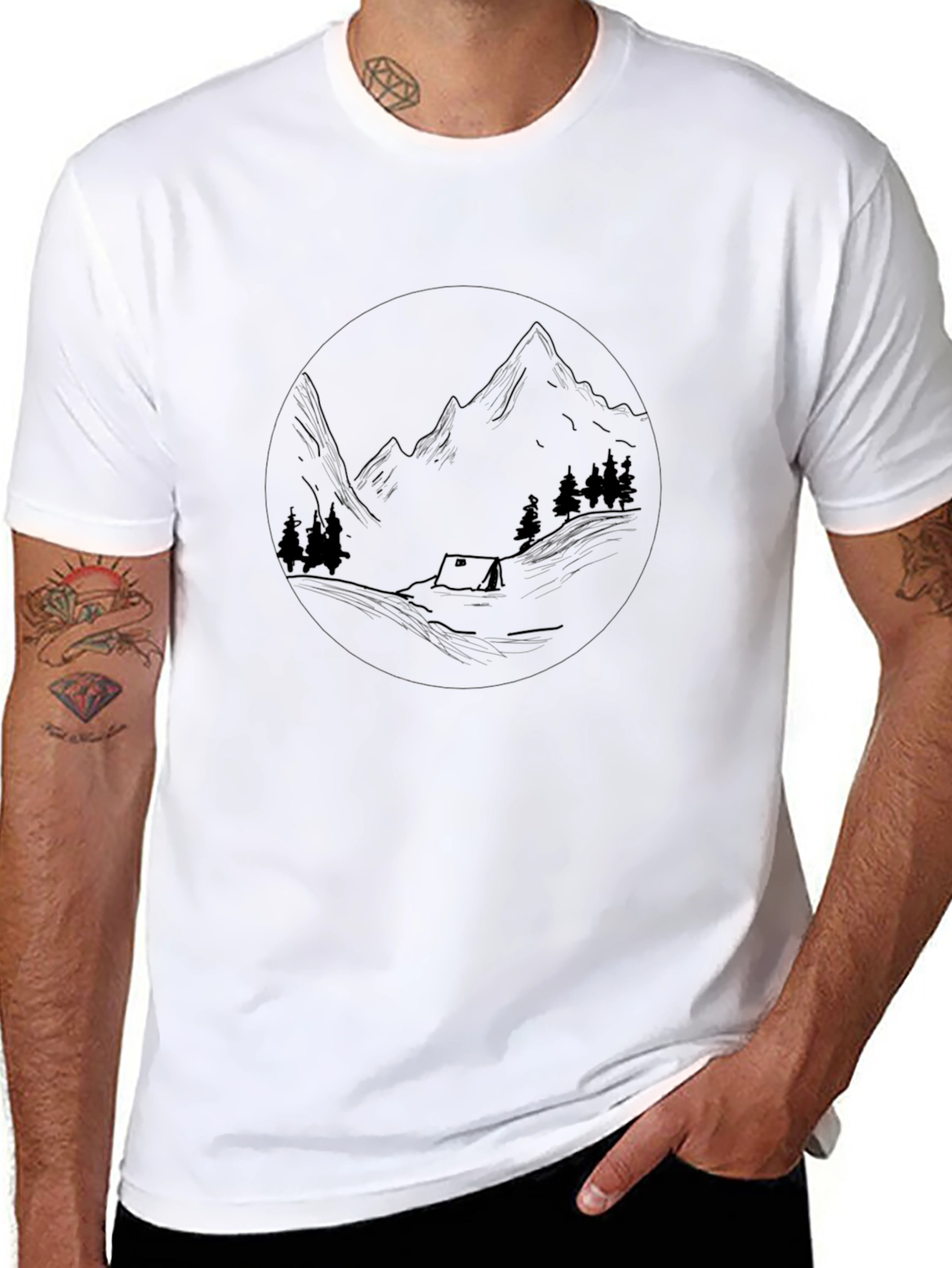 Mountain Scene Graphic Tee