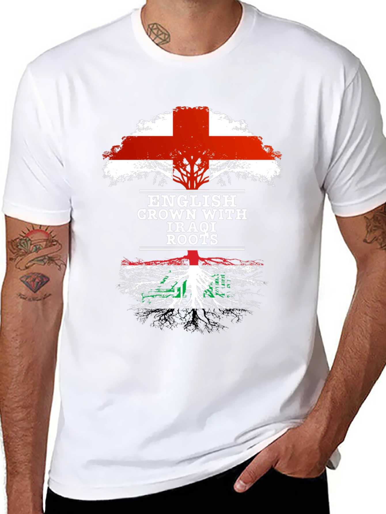 English Grown with Iraqi Roots T-Shirt