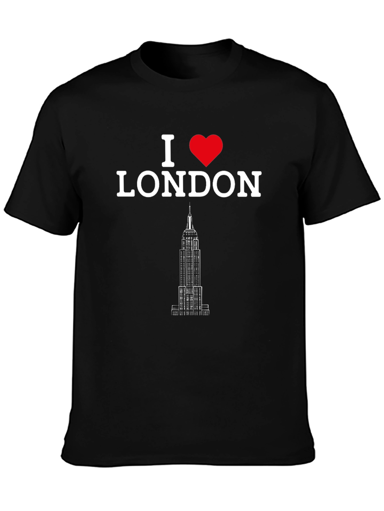 I Heart London Black T-Shirt with Empire State Building