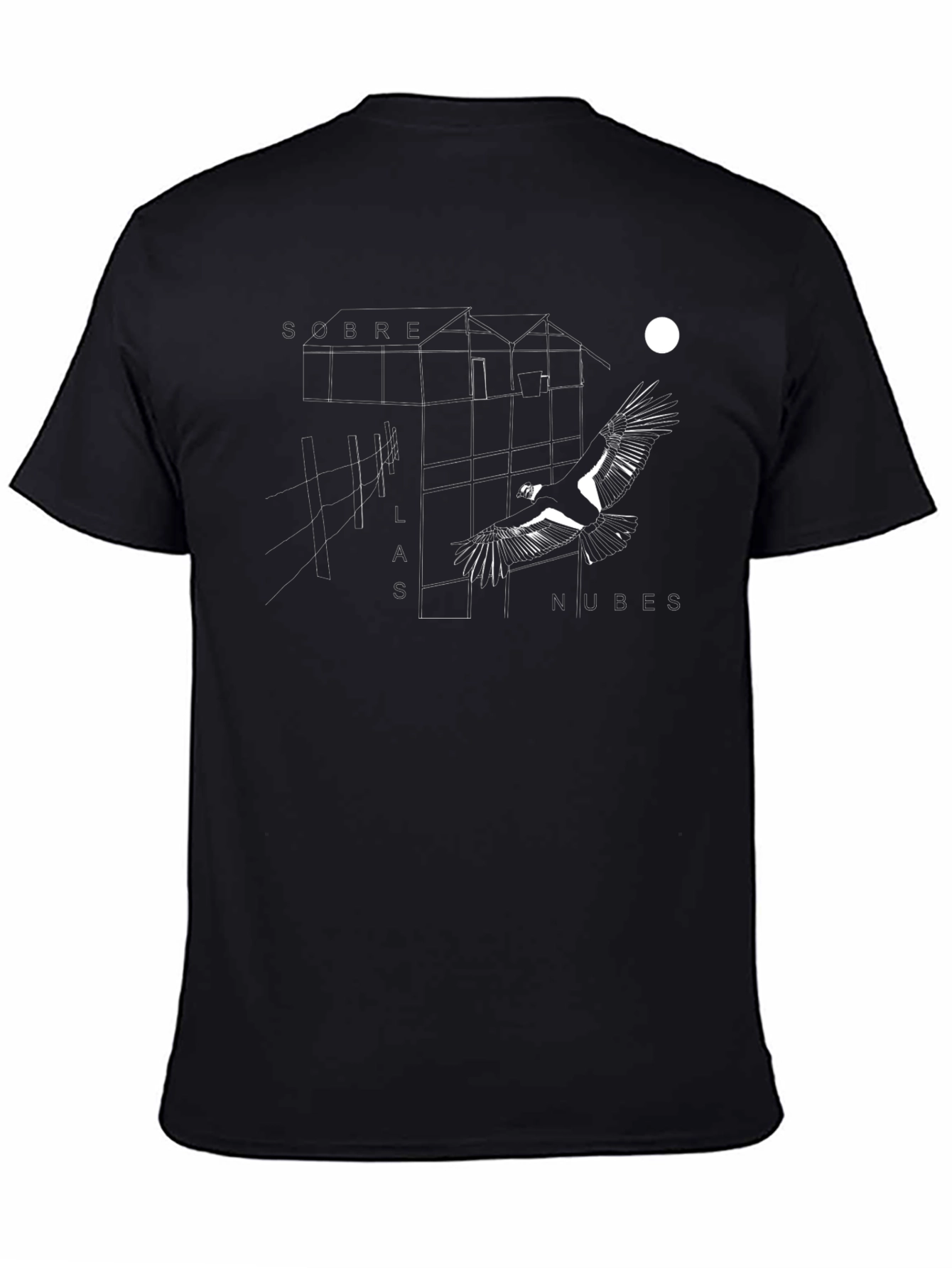 Sobre Las Nubes Black Graphic Tee