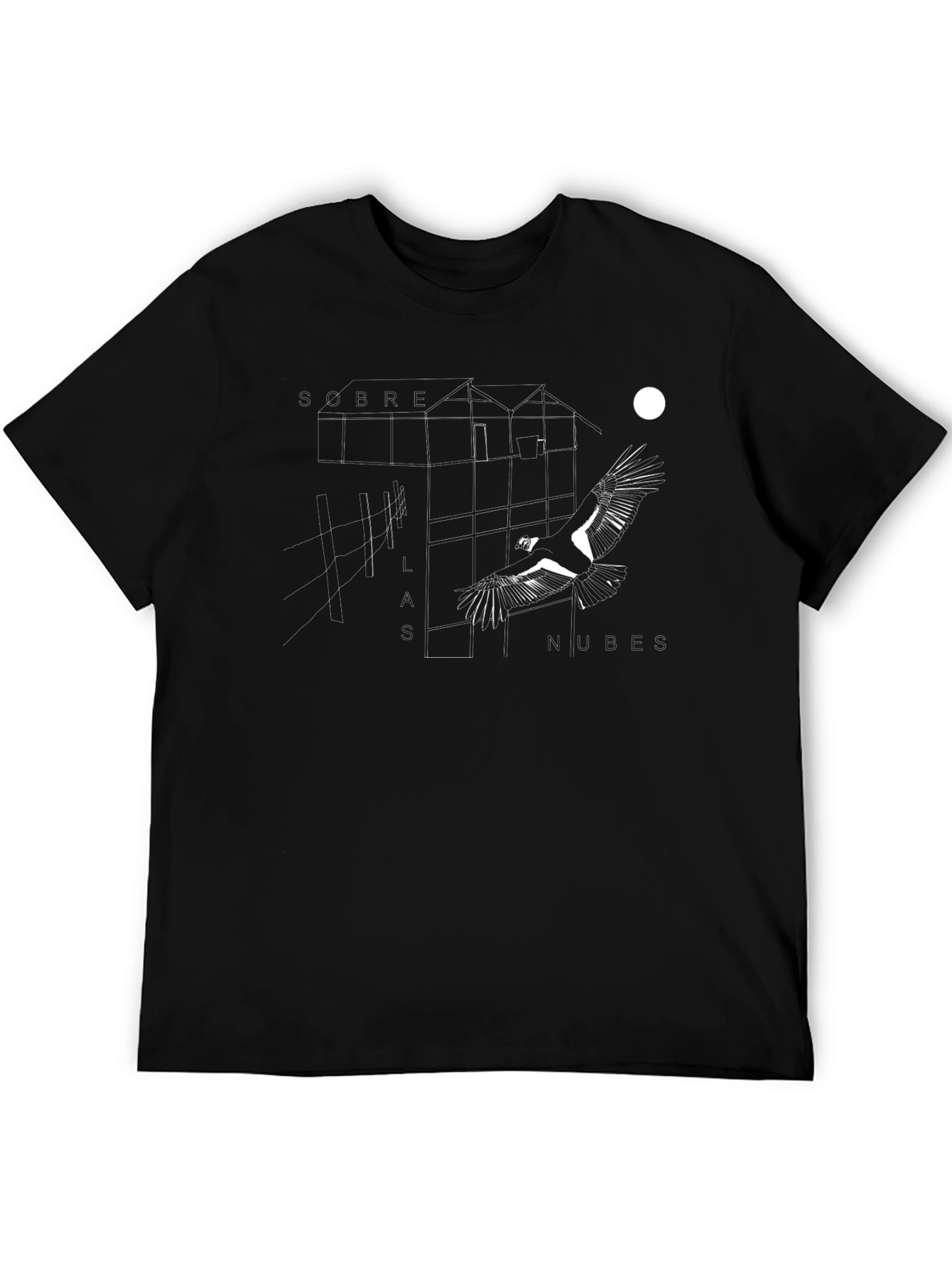 Sobre Las Nubes Black Graphic Tee