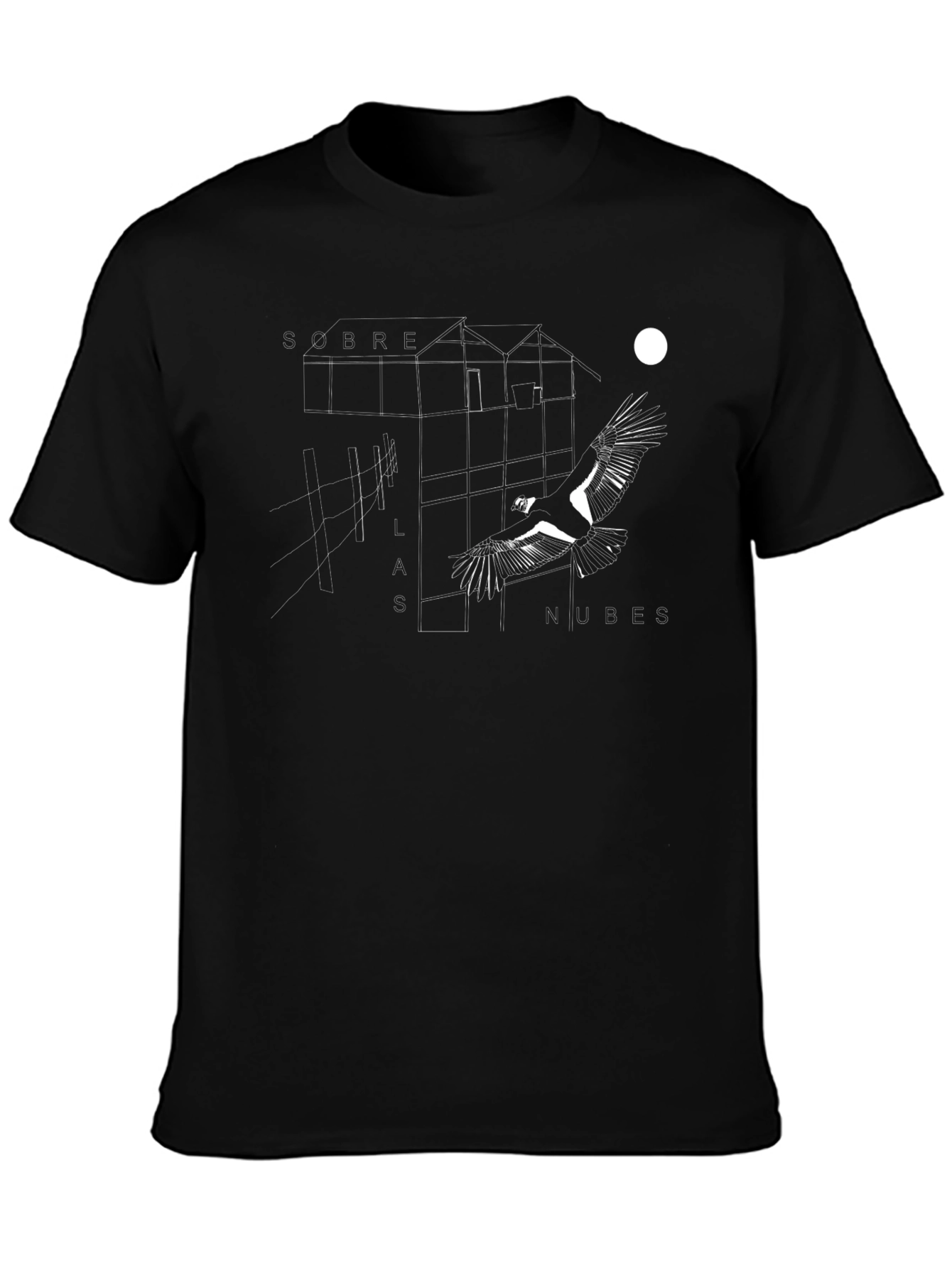 Sobre Las Nubes Black Graphic Tee