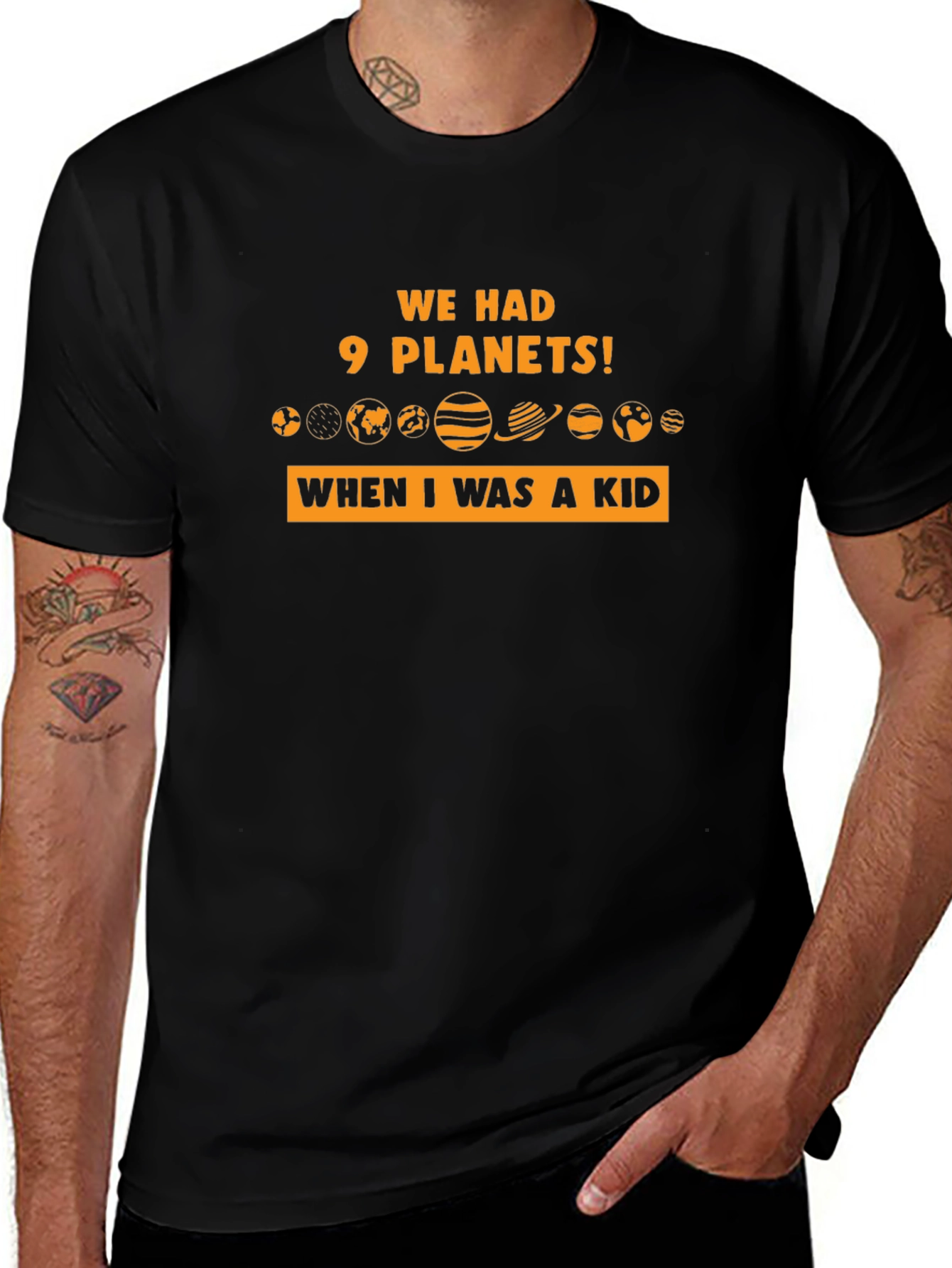 9 Planets T-Shirt - Retro Space Tee