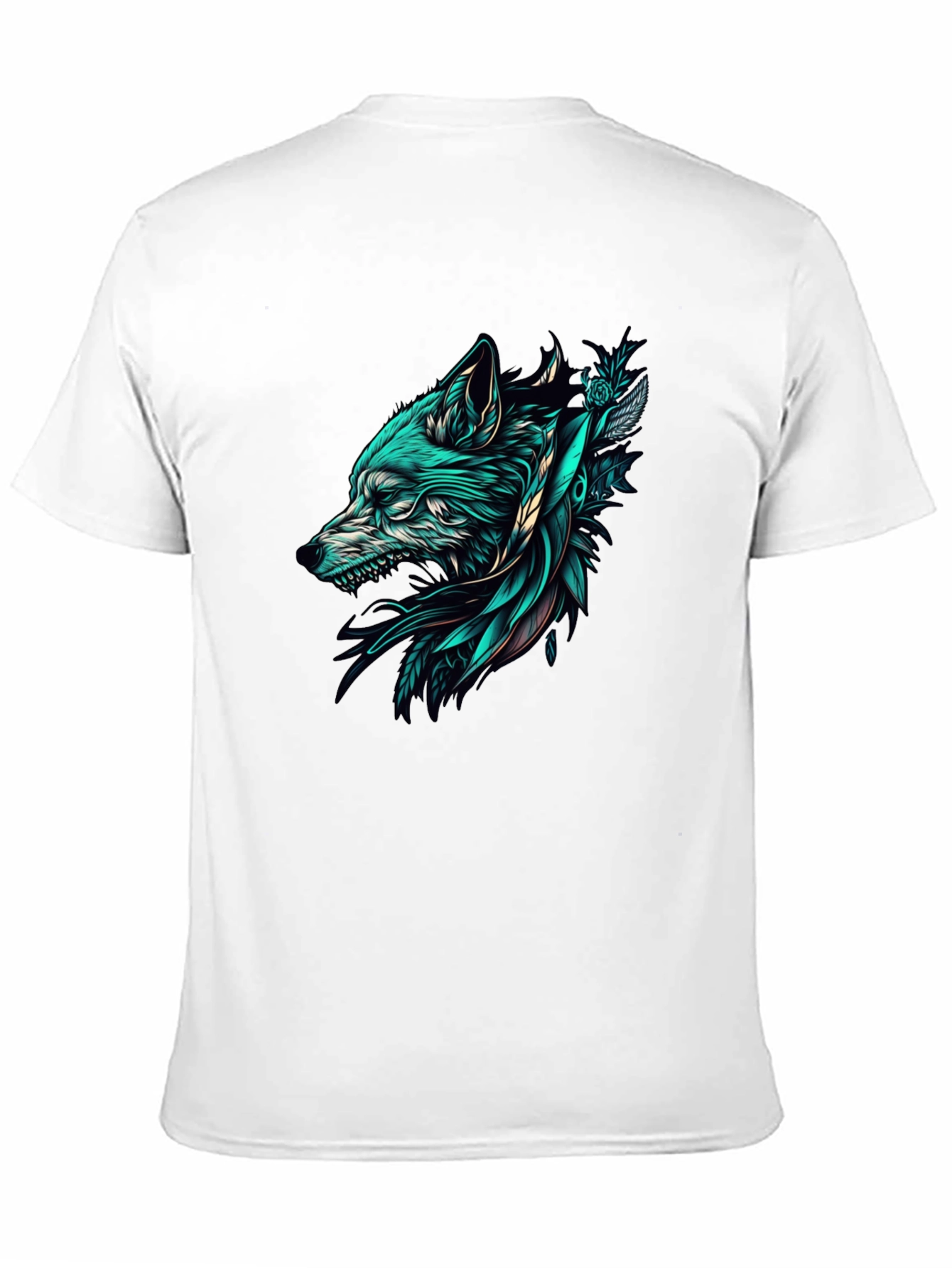 Wolf Graphic Tee - Black Cotton T-Shirt