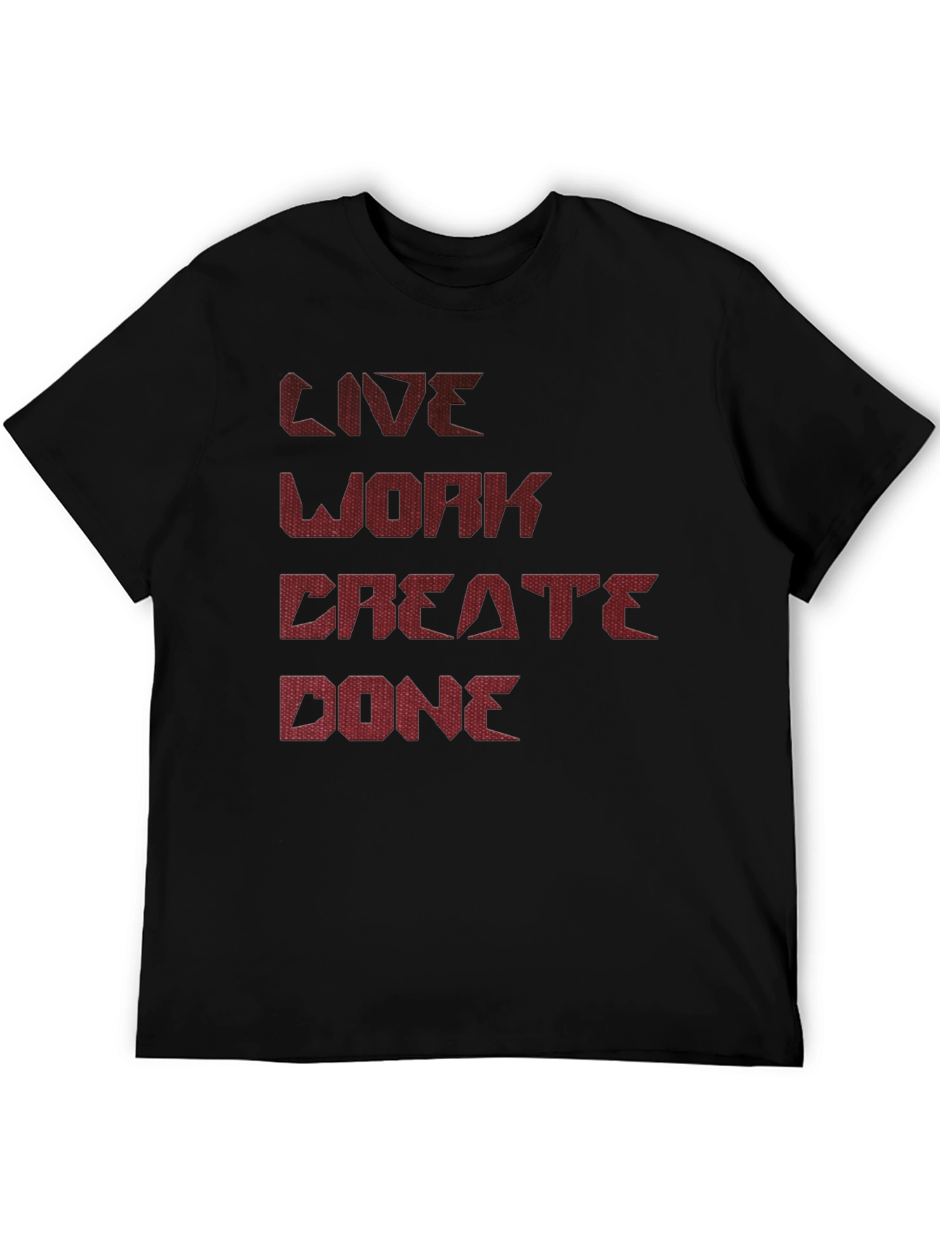 Live Work Create Done Graphic Tee - Black