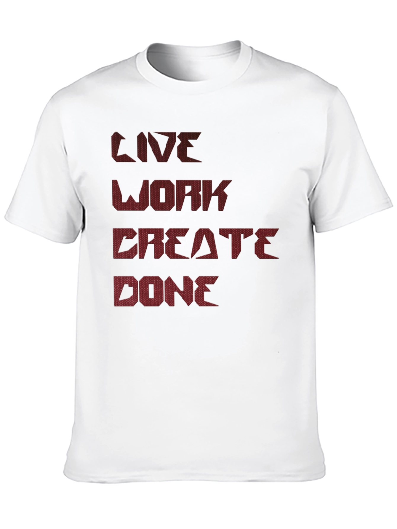 Live Work Create Done Graphic Tee - Black