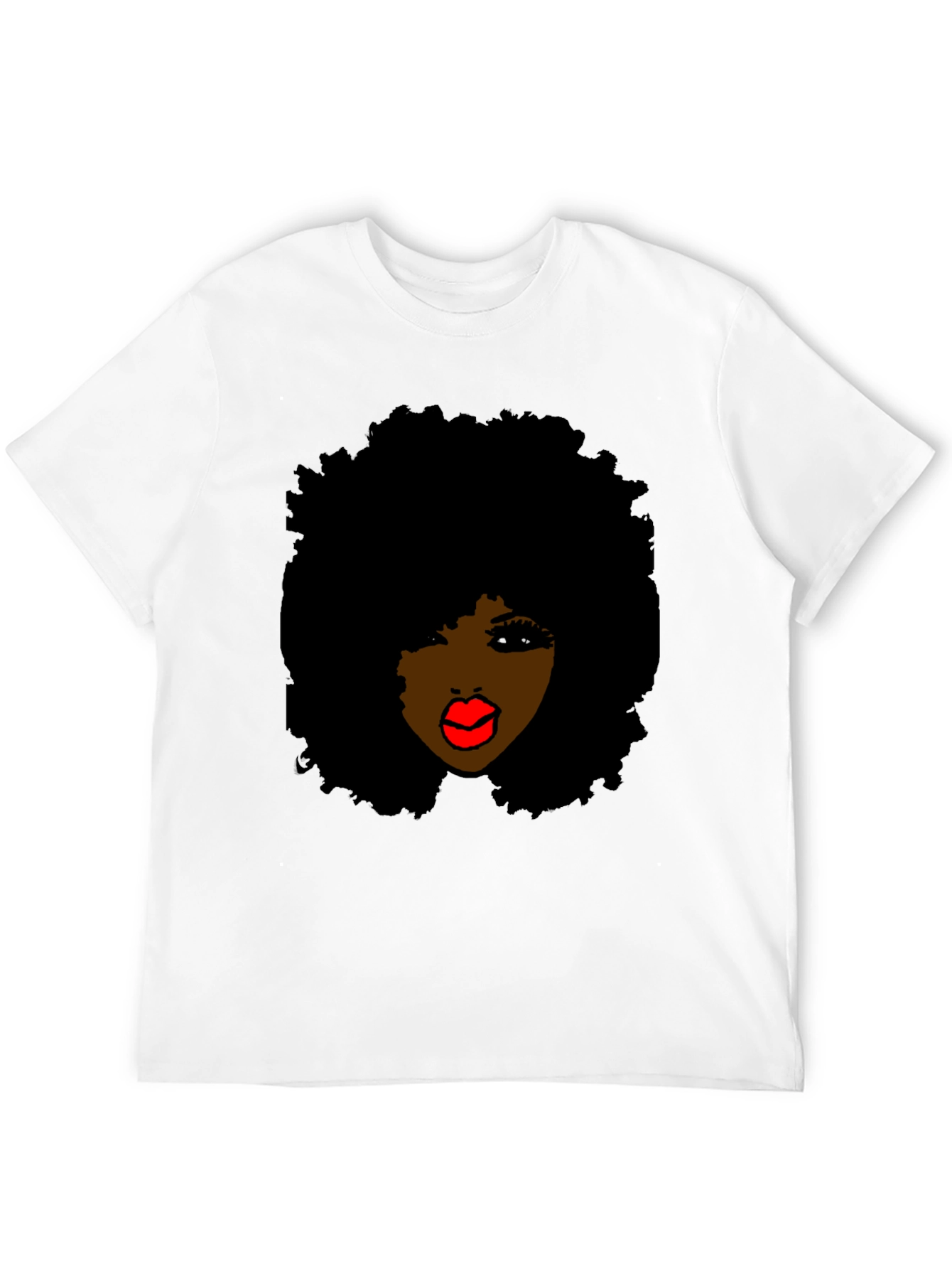 Afro Queen Graphic T-Shirt - Black Cotton Tee