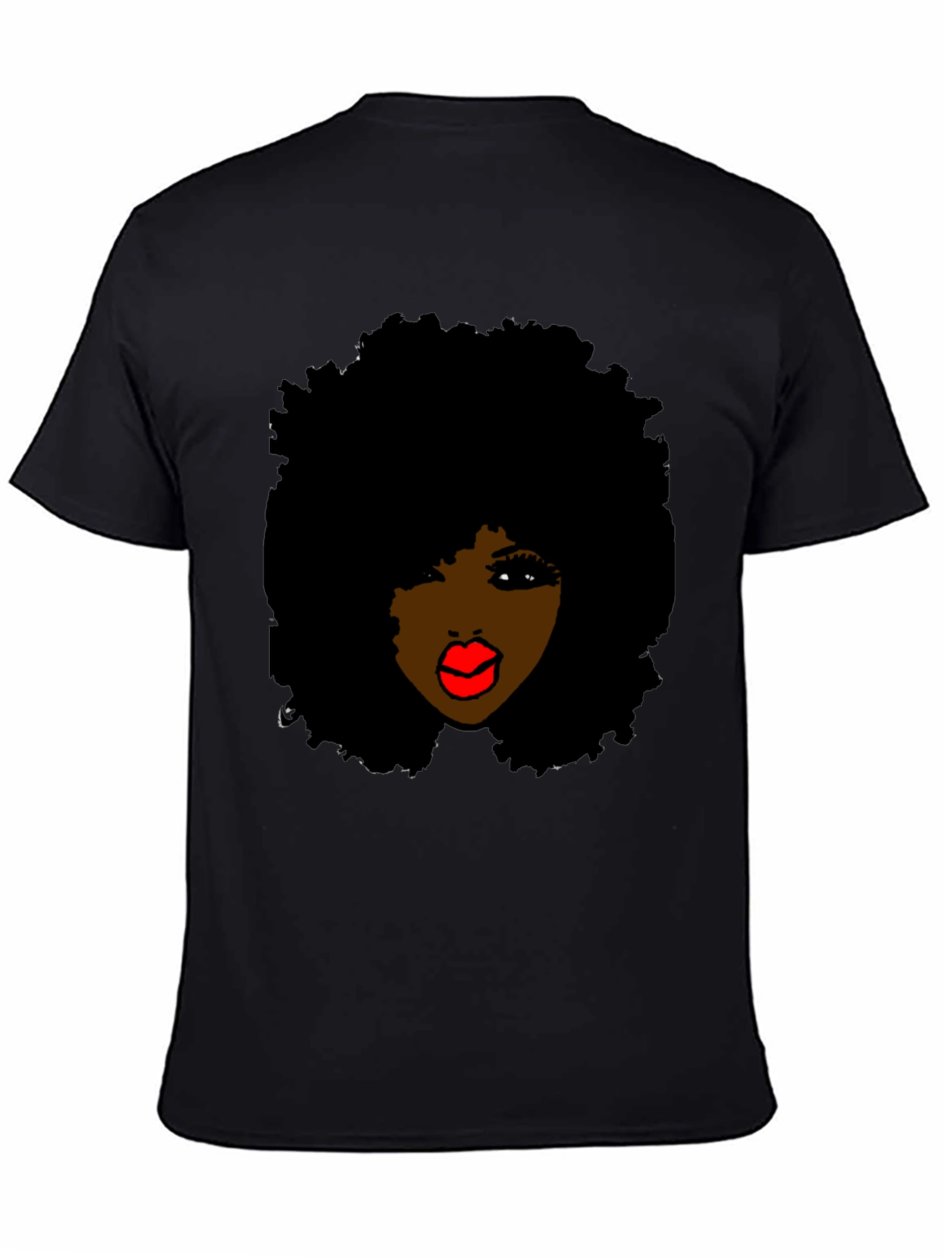 Afro Queen Graphic T-Shirt - Black Cotton Tee
