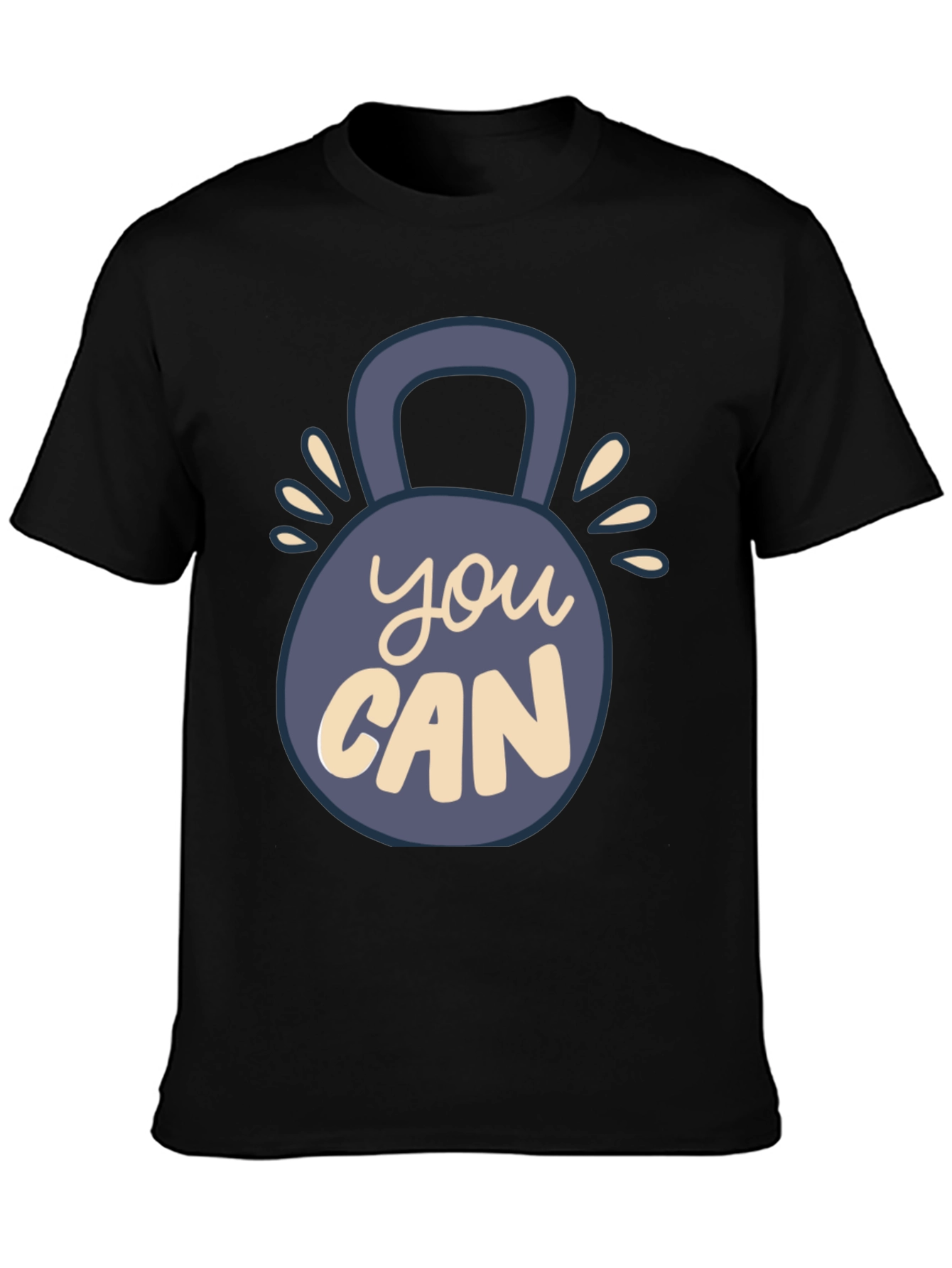 Motivational You Can Kettlebell Graphic T-Shirt