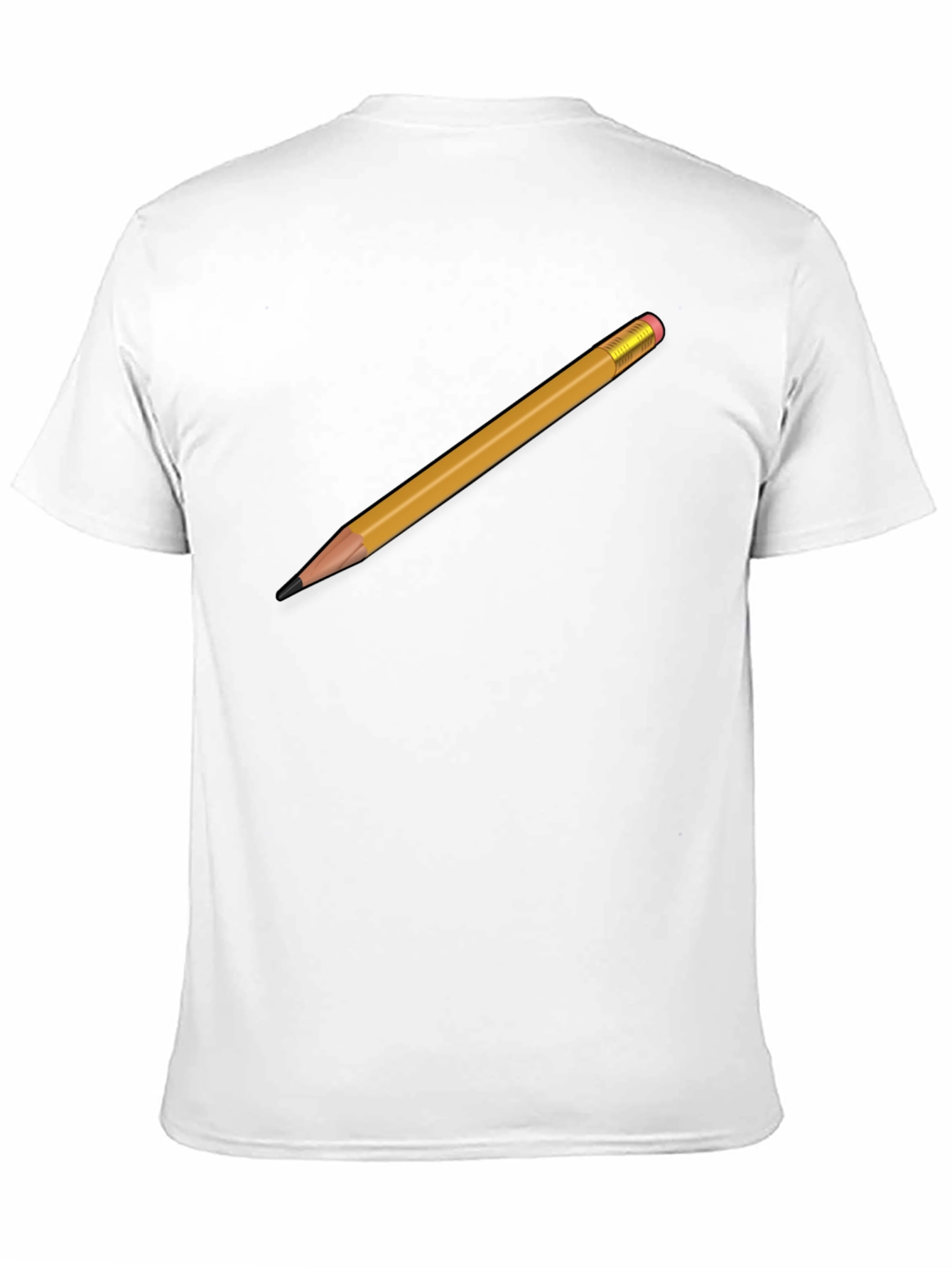 Pencil Graphic T-Shirt - Black Crew Neck