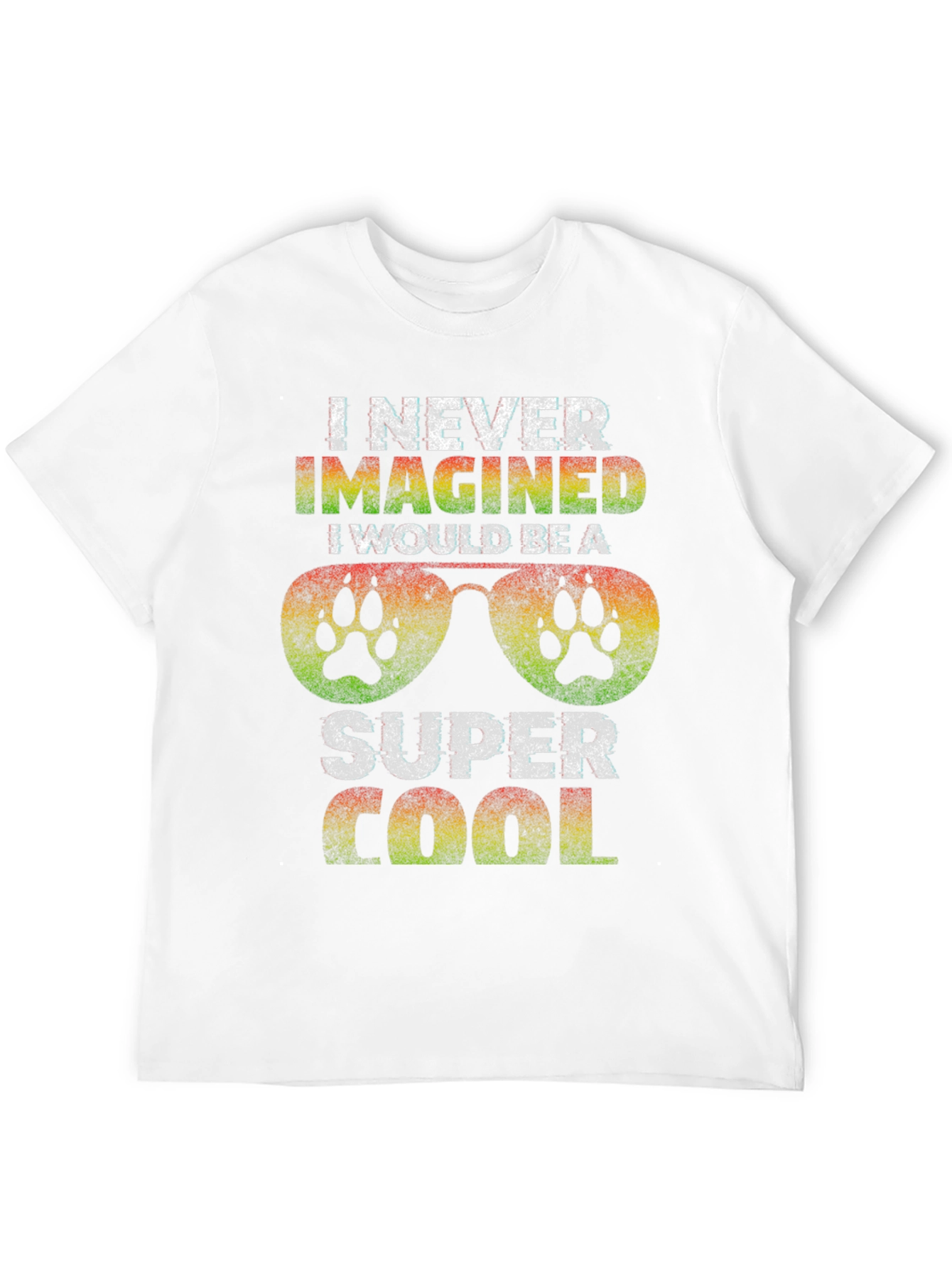 Super Cool Dog Paw Sunglasses Graphic Tee