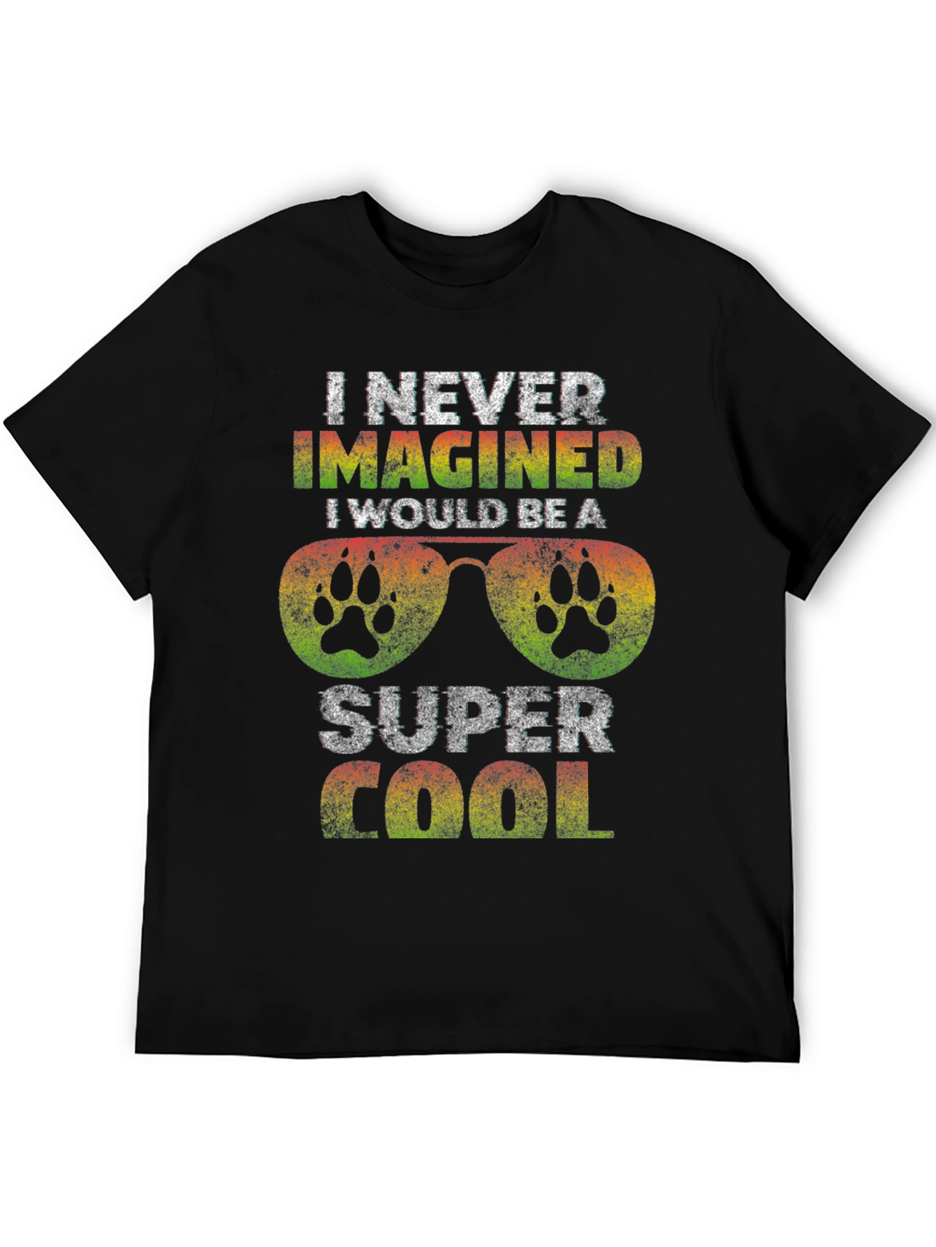 Super Cool Dog Paw Sunglasses Graphic Tee