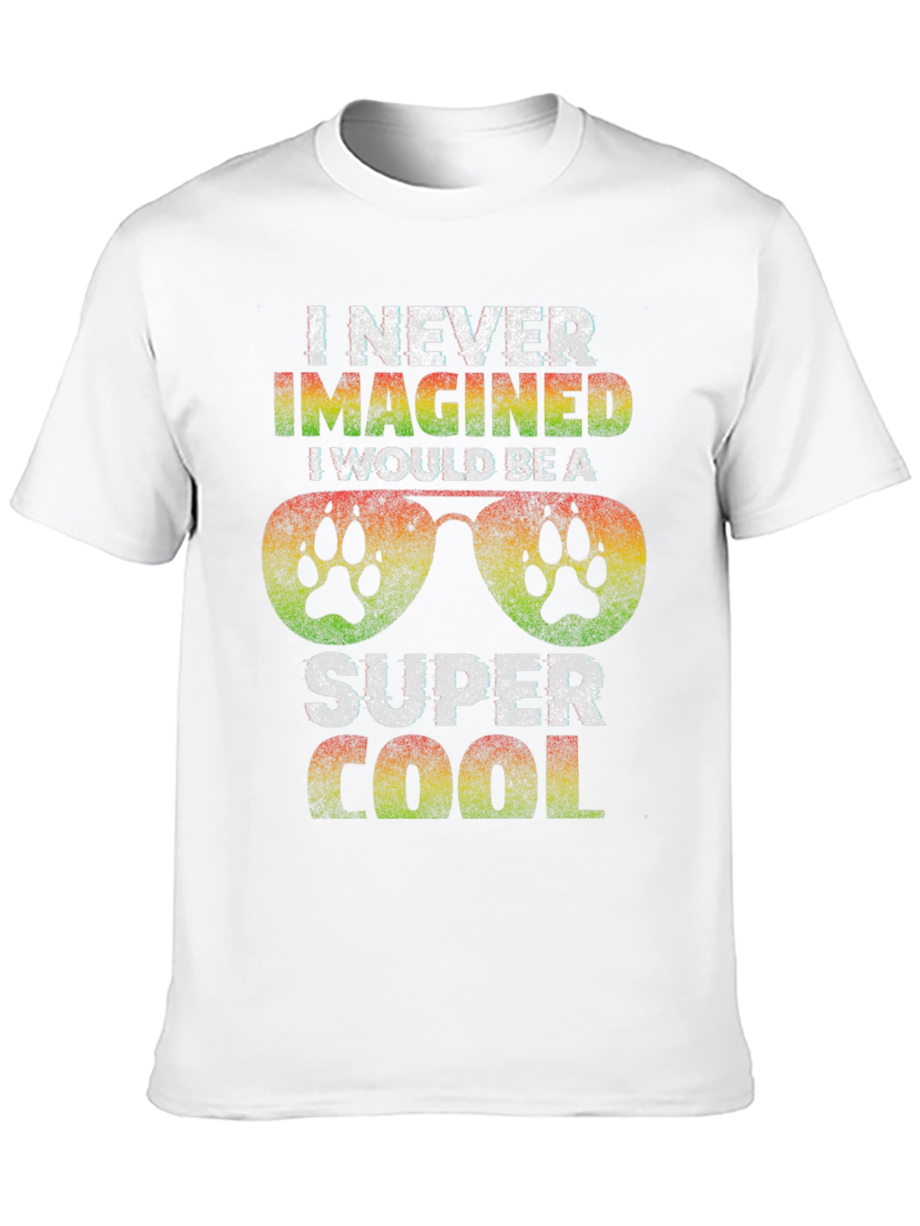 Super Cool Dog Paw Sunglasses Graphic Tee
