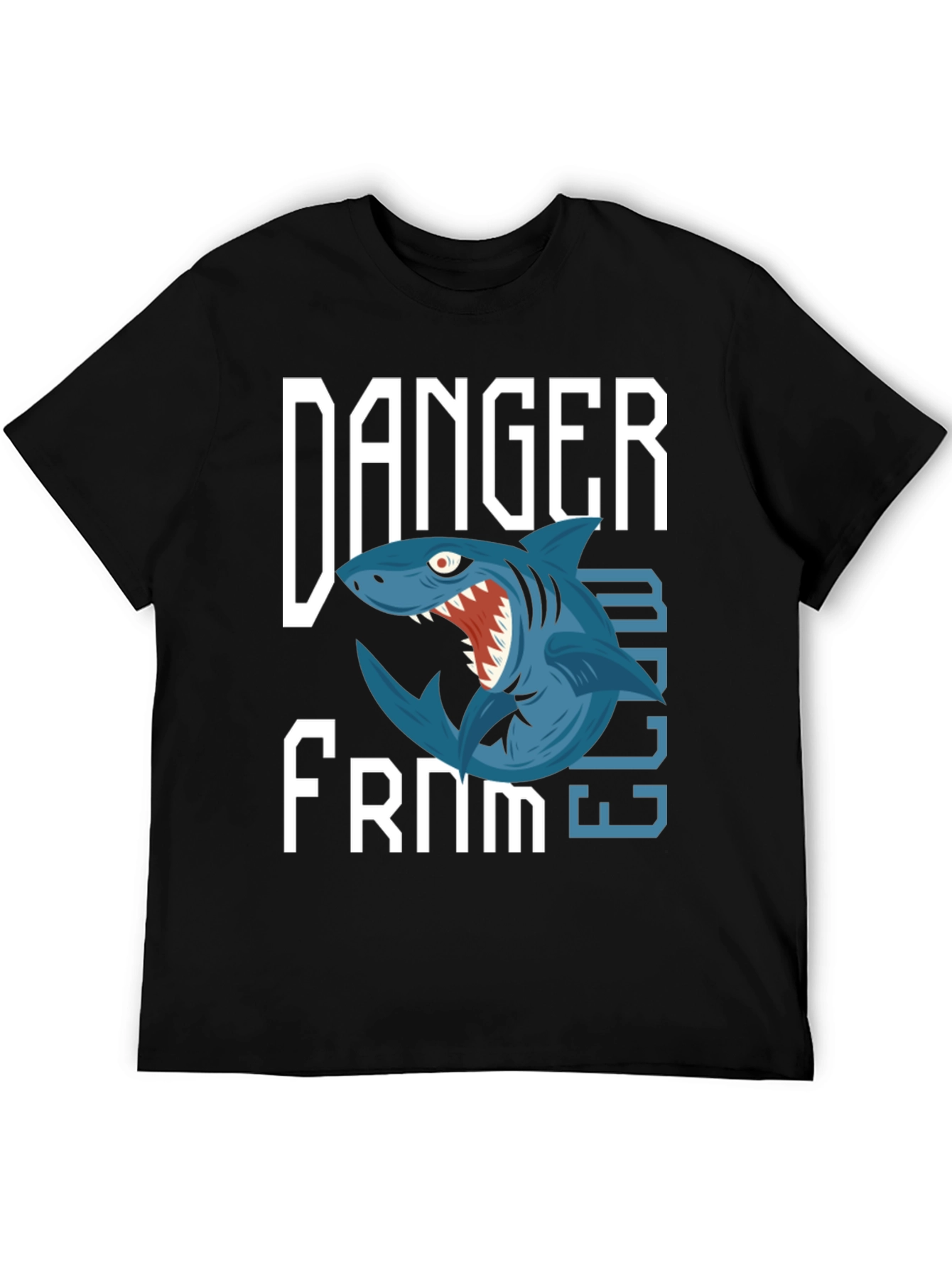 Danger From Below Shark Graphic T-Shirt