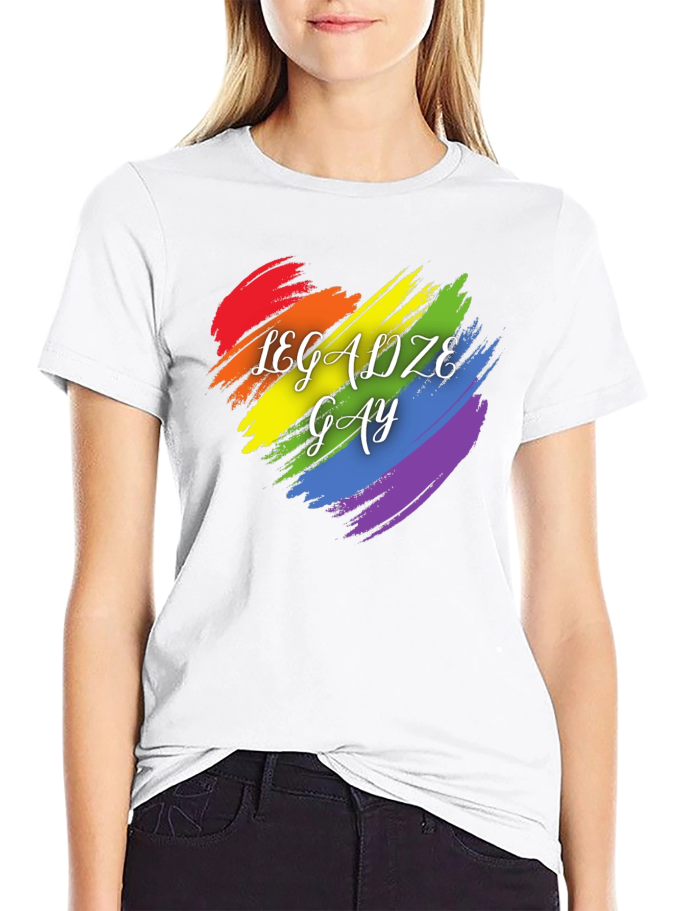 Legalize Gay Pride T-Shirt Rainbow Heart Tee