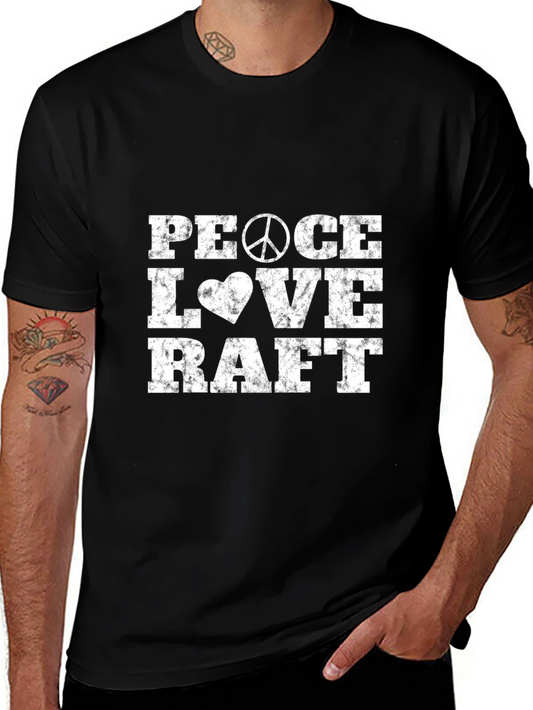 Peace Love Raft Black T-Shirt