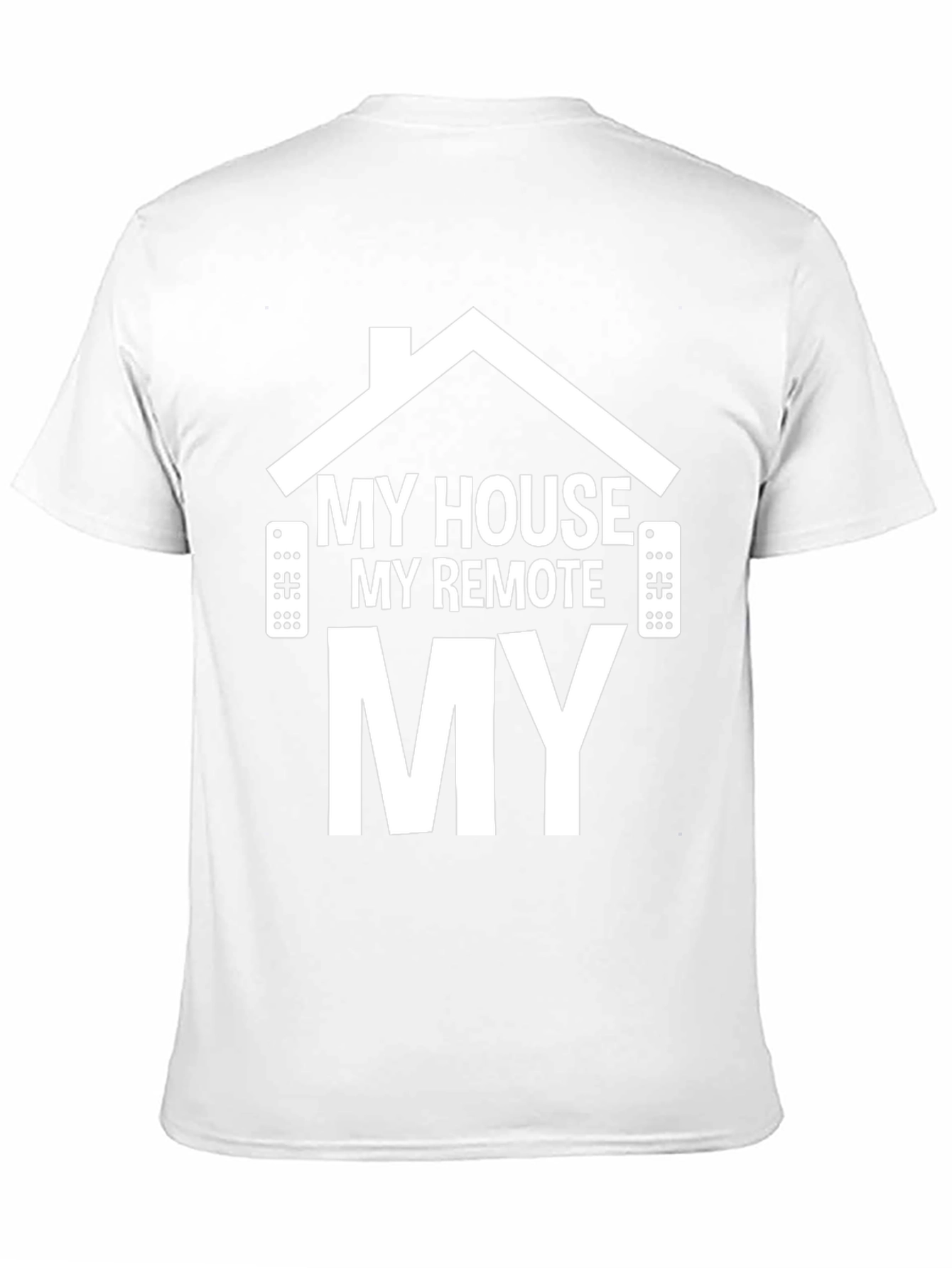 My House My Remote My Rules Black Graphic T-Shirt