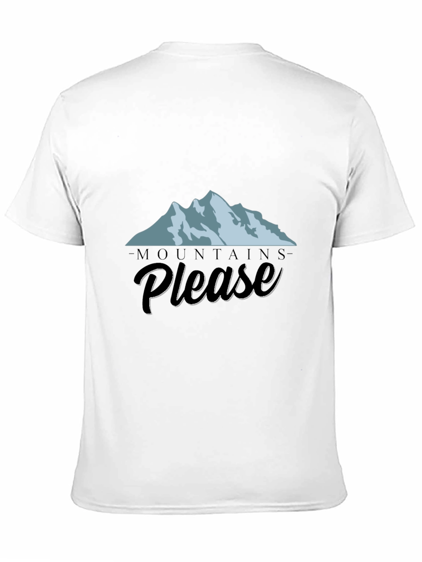 Mountains Please Graphic Tee - Black Cotton T-Shirt