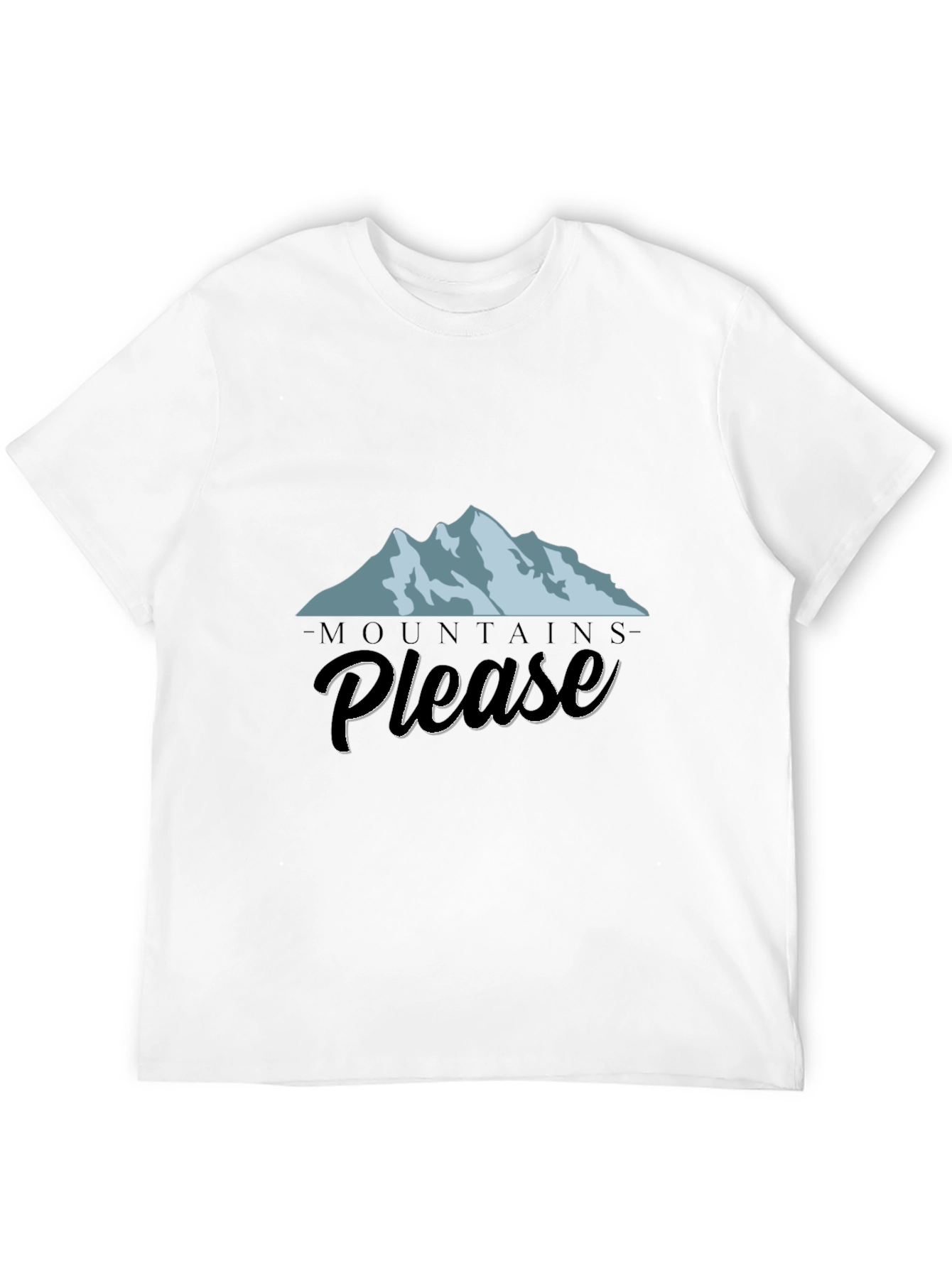 Mountains Please Graphic Tee - Black Cotton T-Shirt