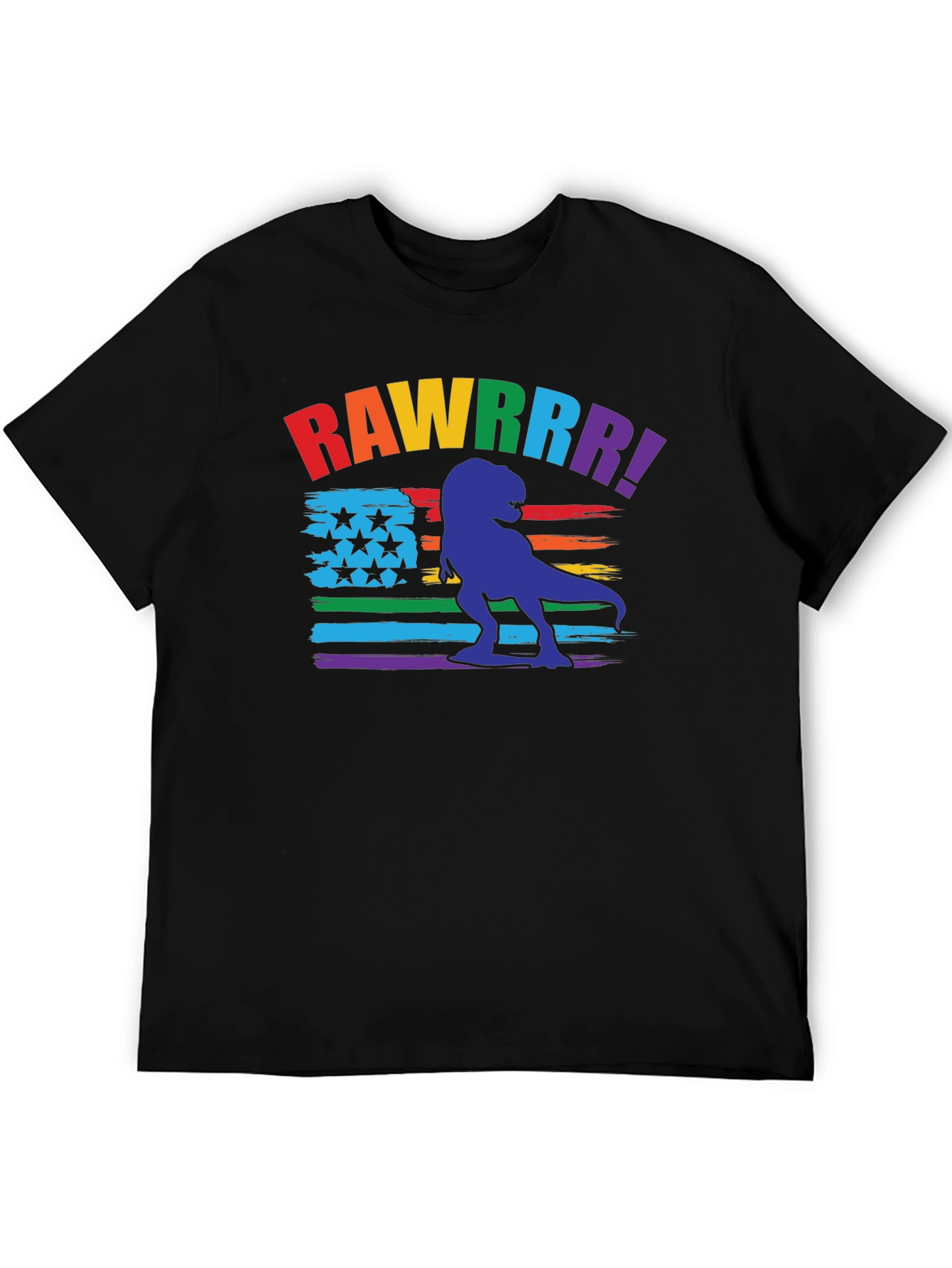 Rainbow Dinosaur Pride T-Shirt - RAWWWRR!