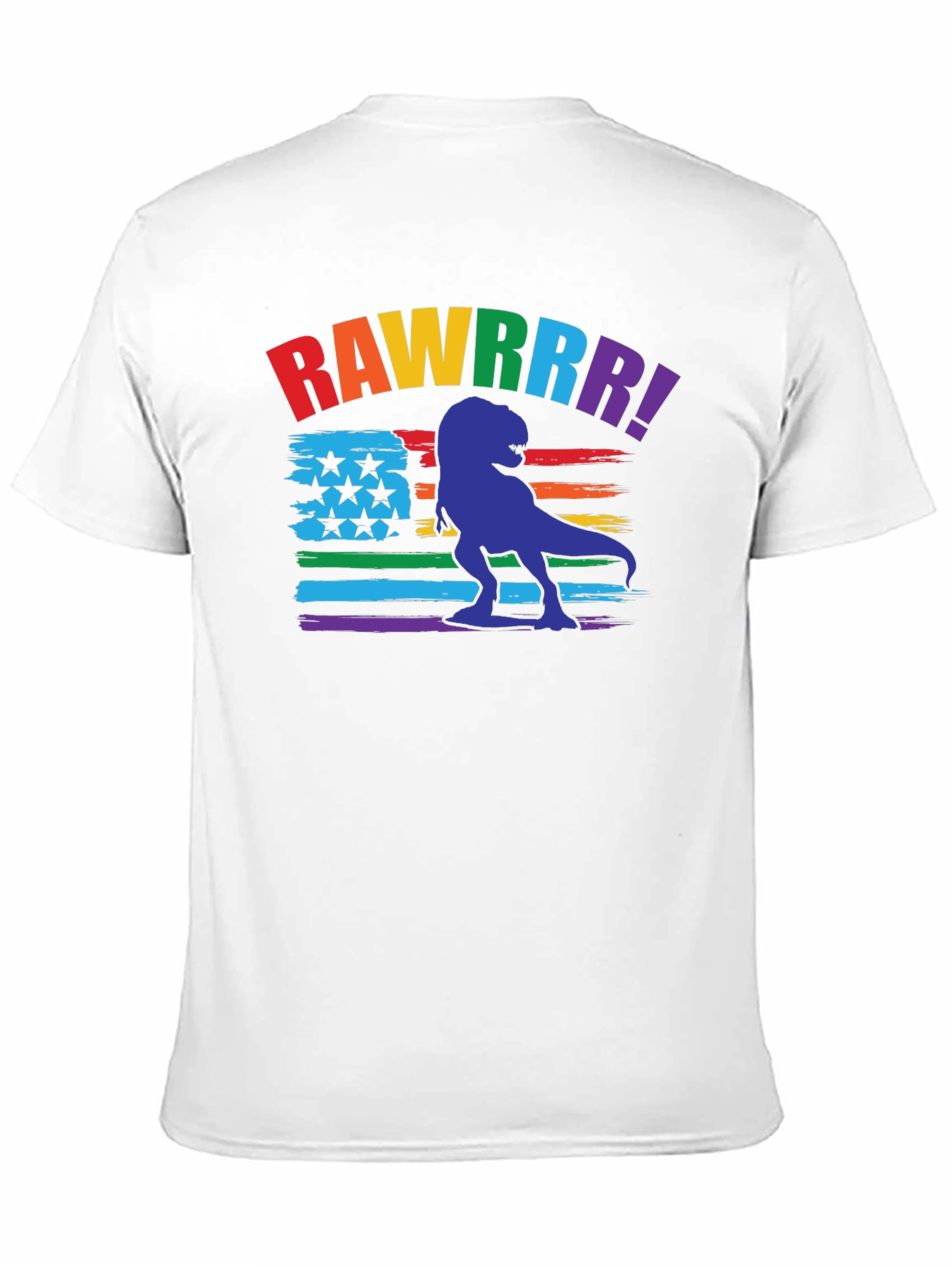 Rainbow Dinosaur Pride T-Shirt - RAWWWRR!