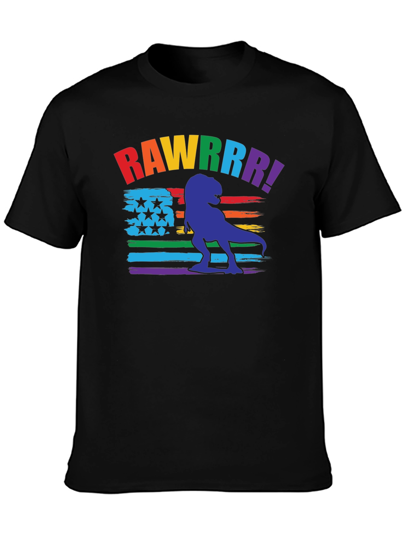 Rainbow Dinosaur Pride T-Shirt - RAWWWRR!
