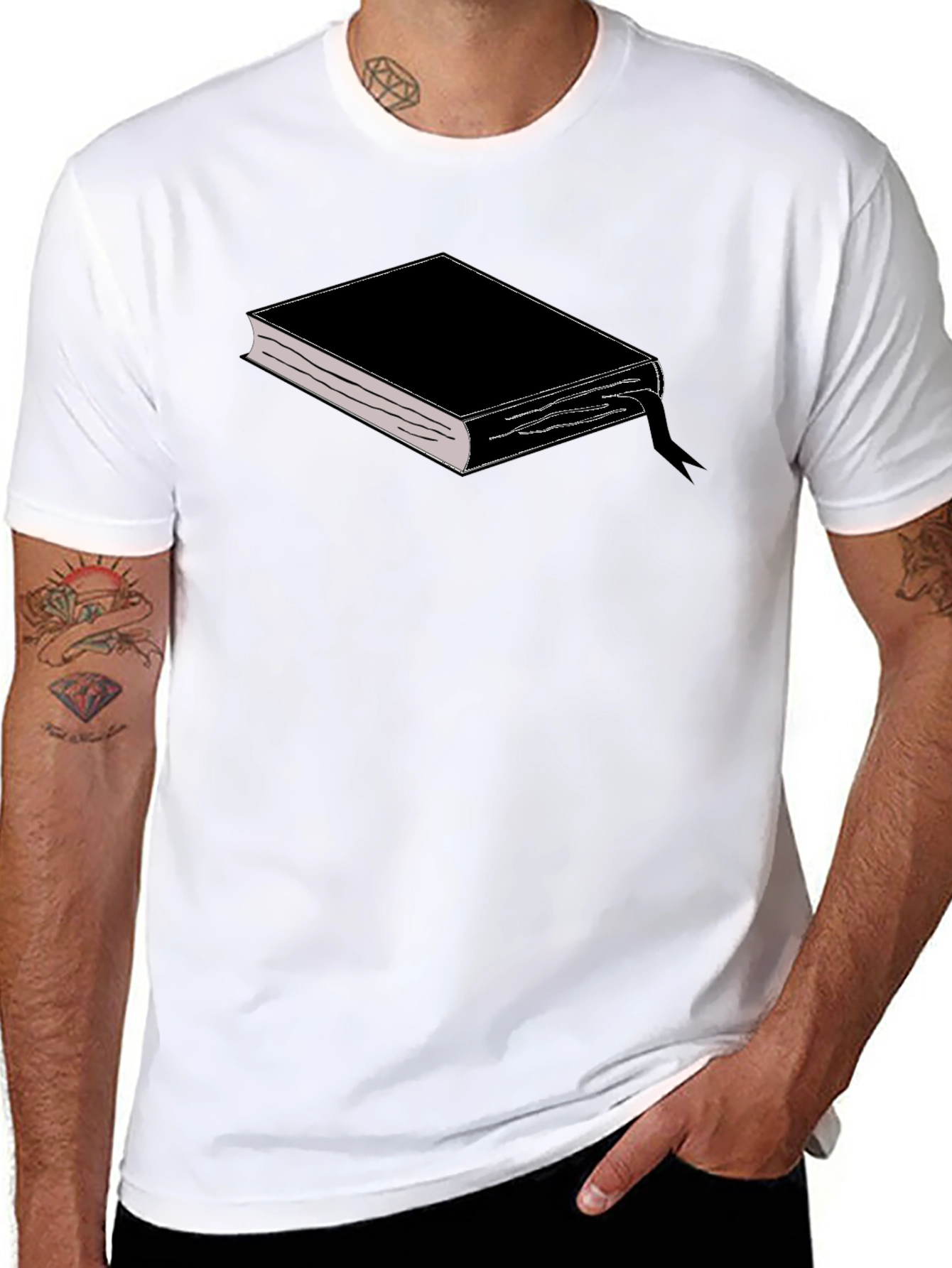 Book Graphic Tee - Minimalist Style