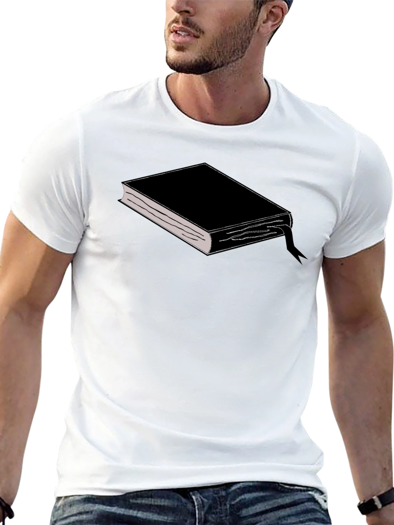 Book Graphic Tee - Minimalist Style