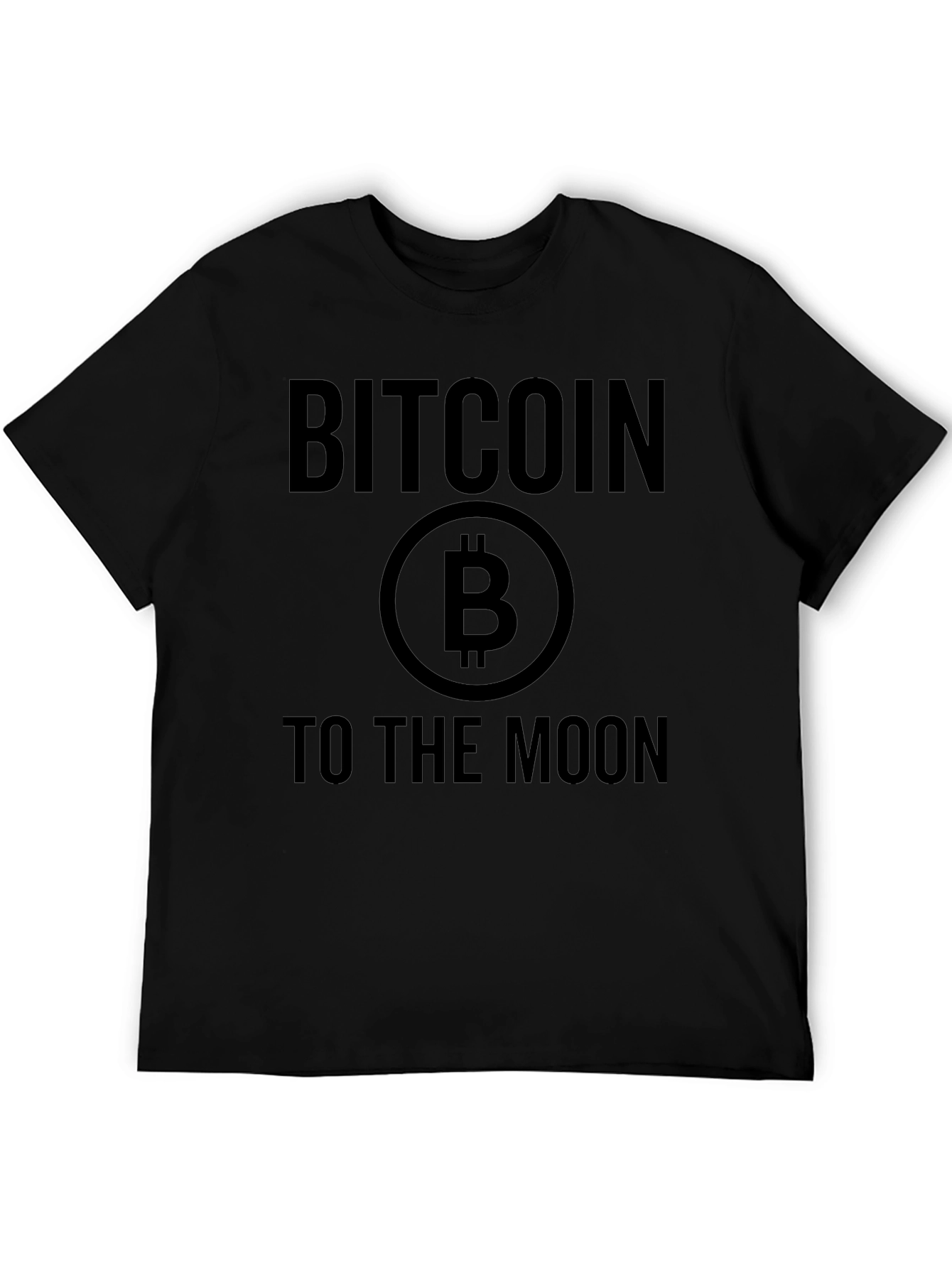 Bitcoin to the Moon Black T-Shirt