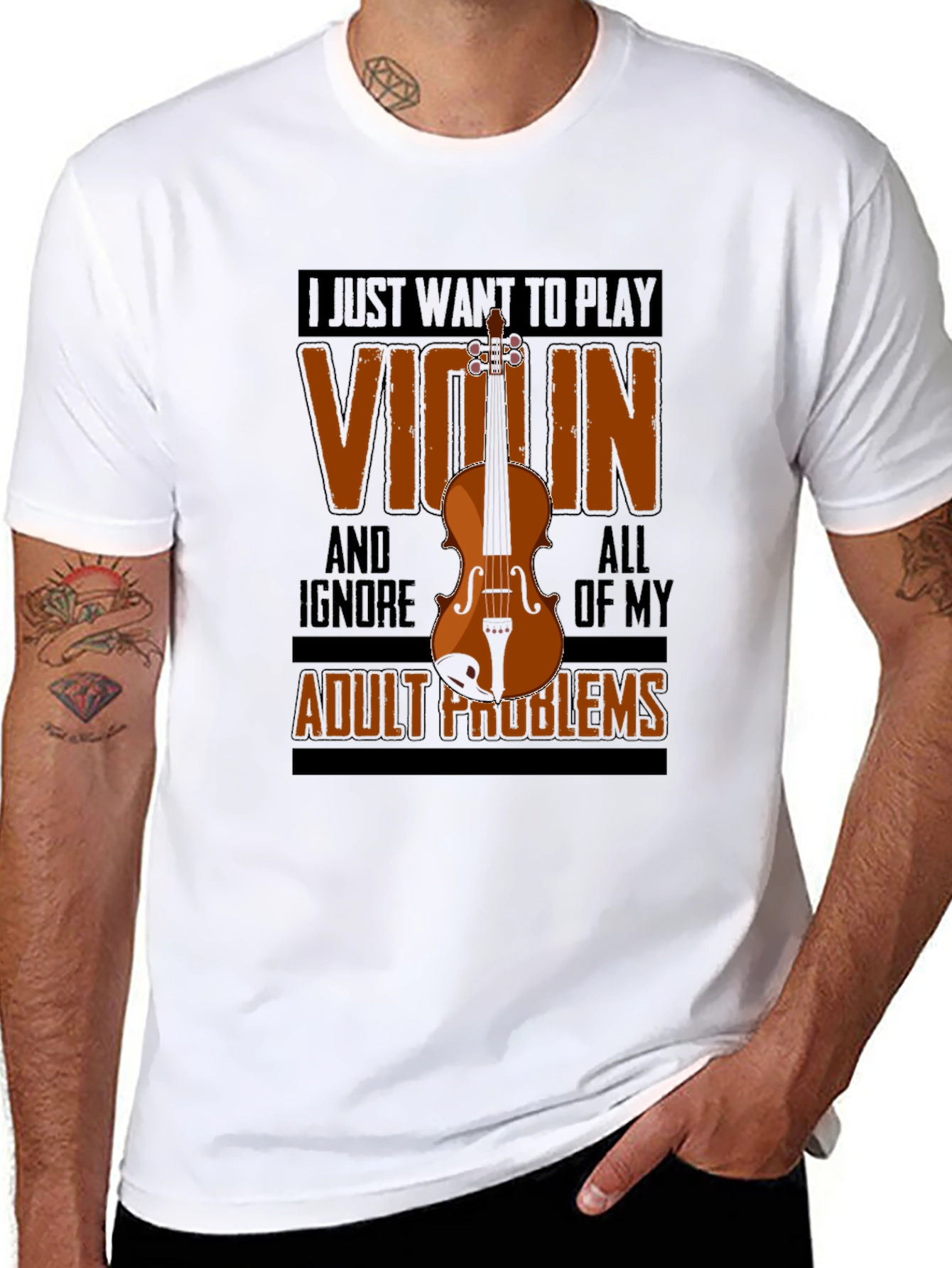 Violin Players T-Shirt - Ignore Adult Problems