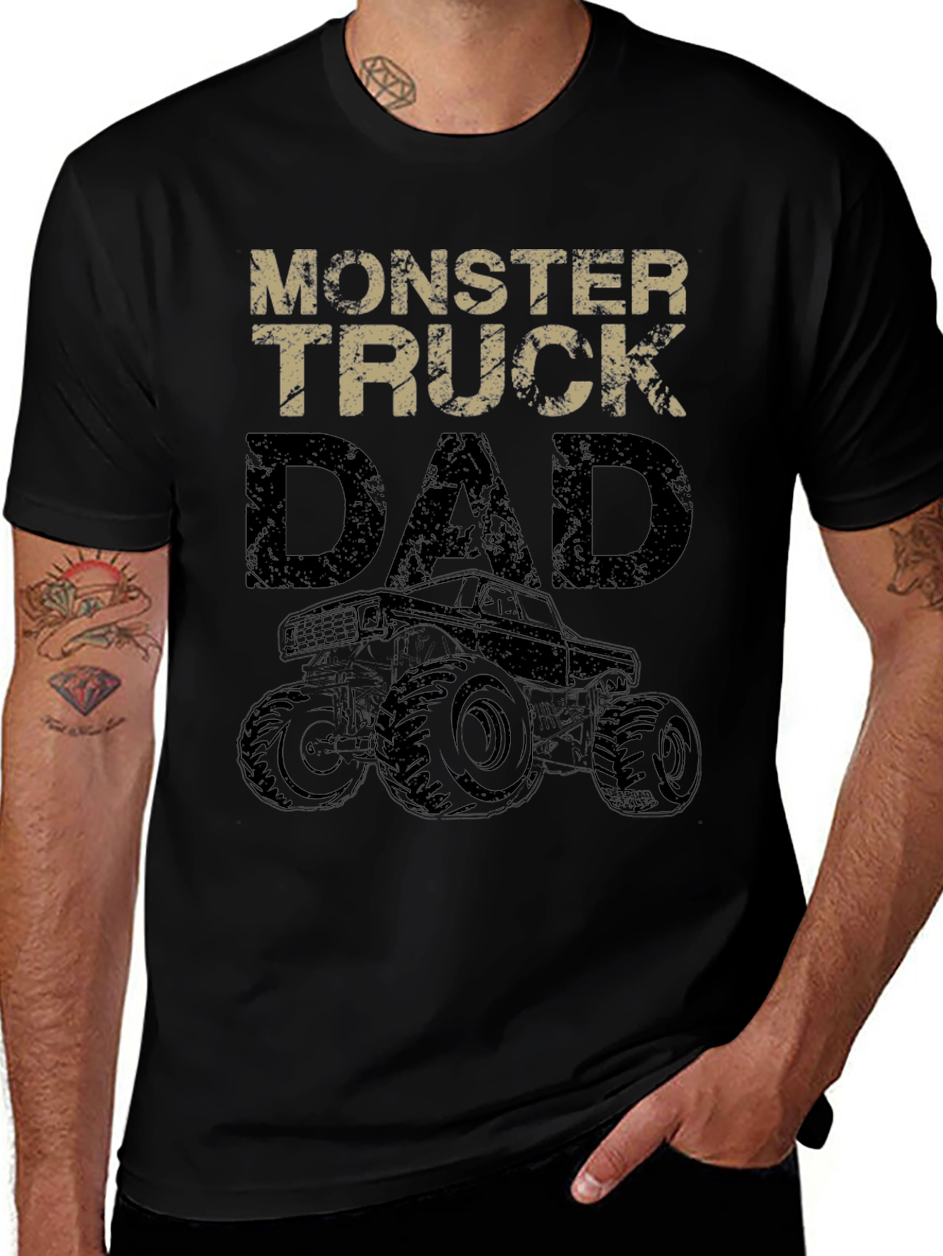 Monster Truck Dad Graphic T-Shirt
