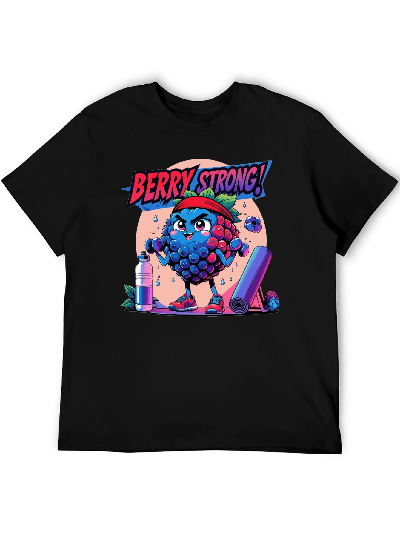 Berry Strong! Graphic Tee - Workout Motivation
