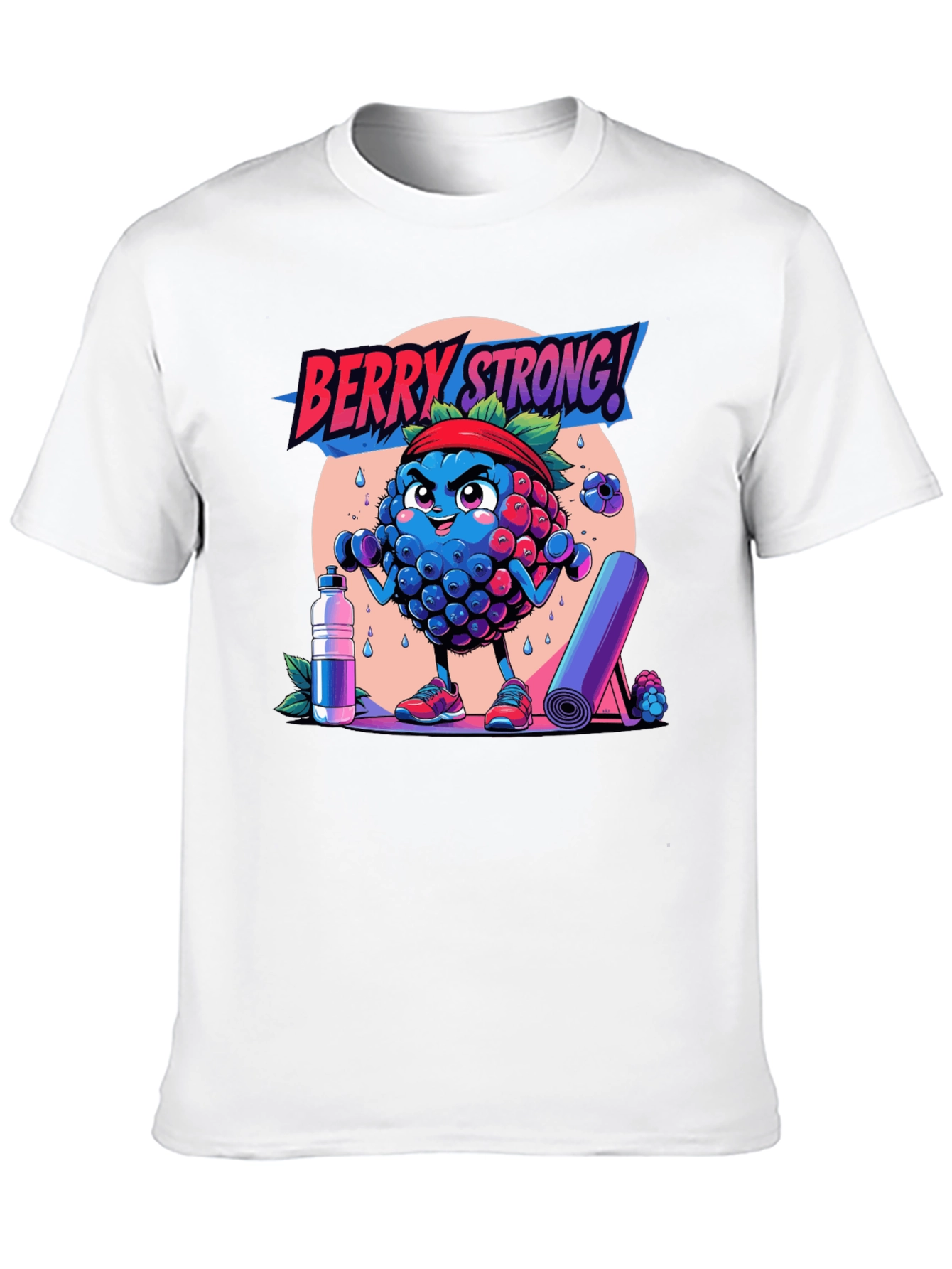 Berry Strong! Graphic Tee - Workout Motivation