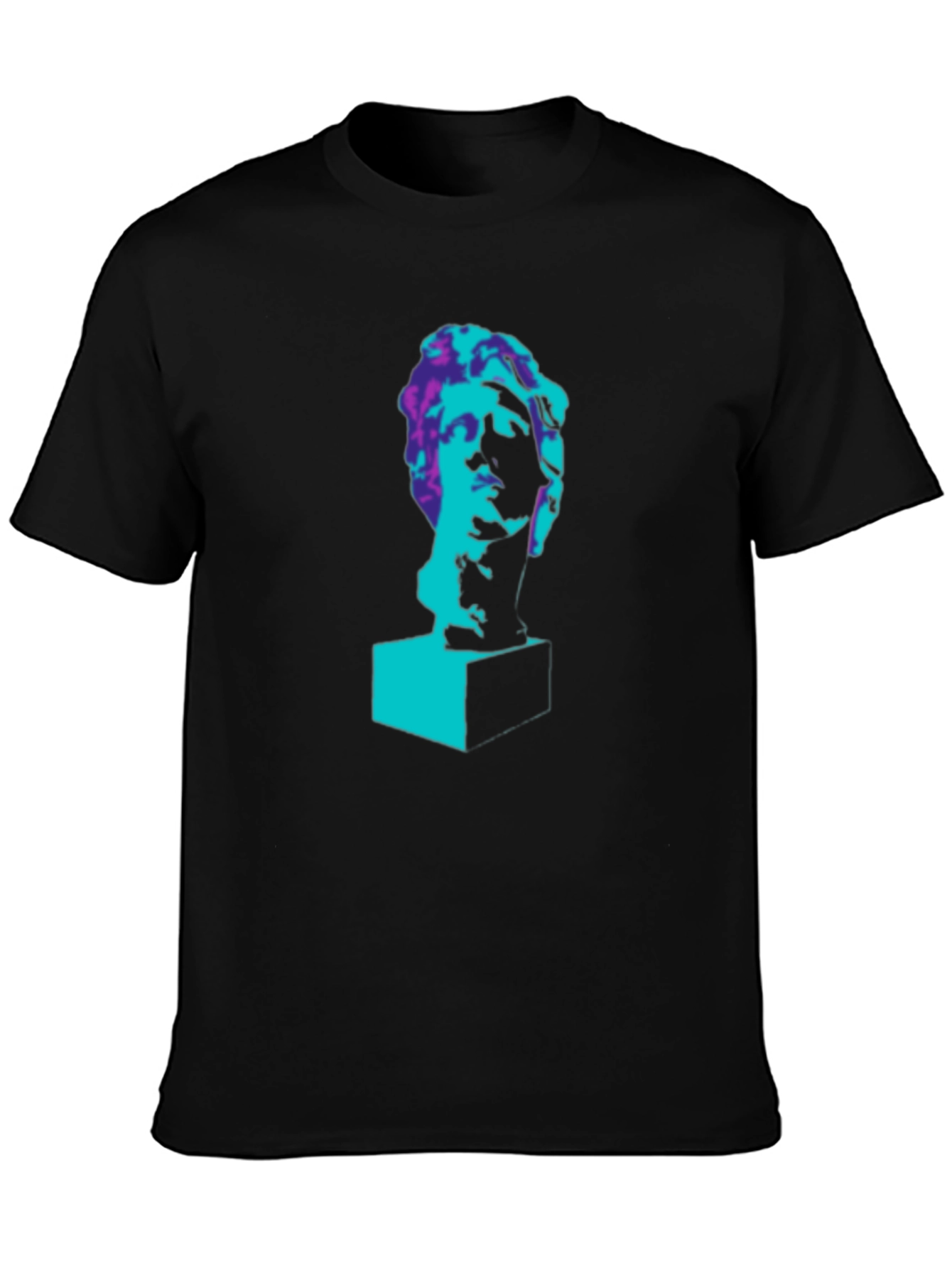 Pop Art Statue Graphic Tee - Black