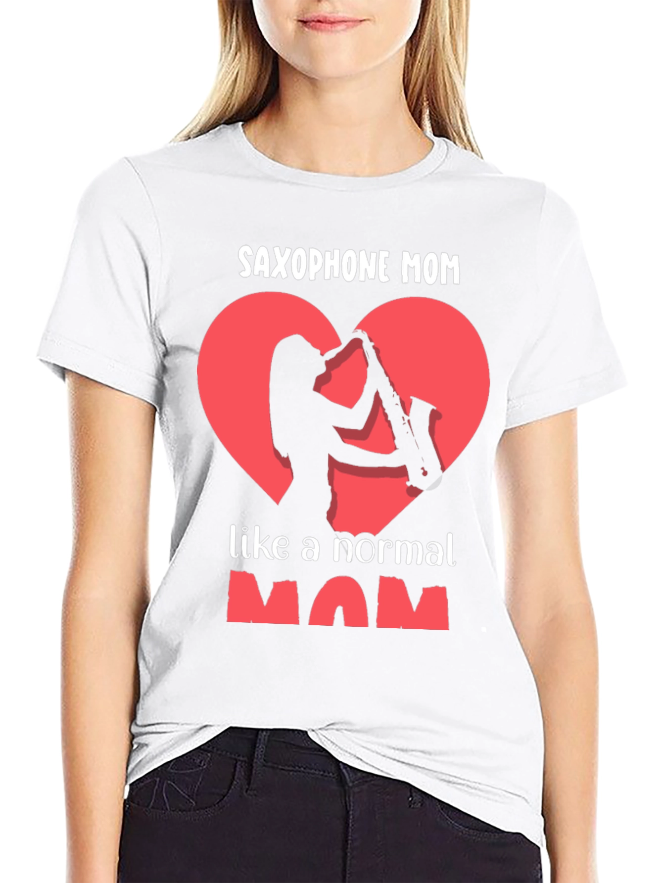 Saxophone Mom Graphic T-Shirt - Music Loving Mothers