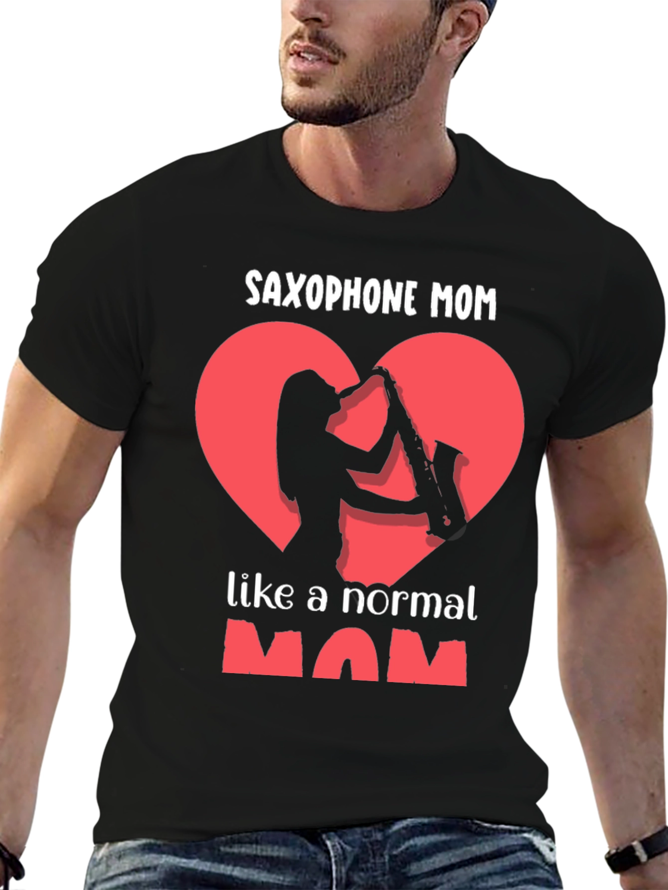 Saxophone Mom Graphic T-Shirt - Music Loving Mothers