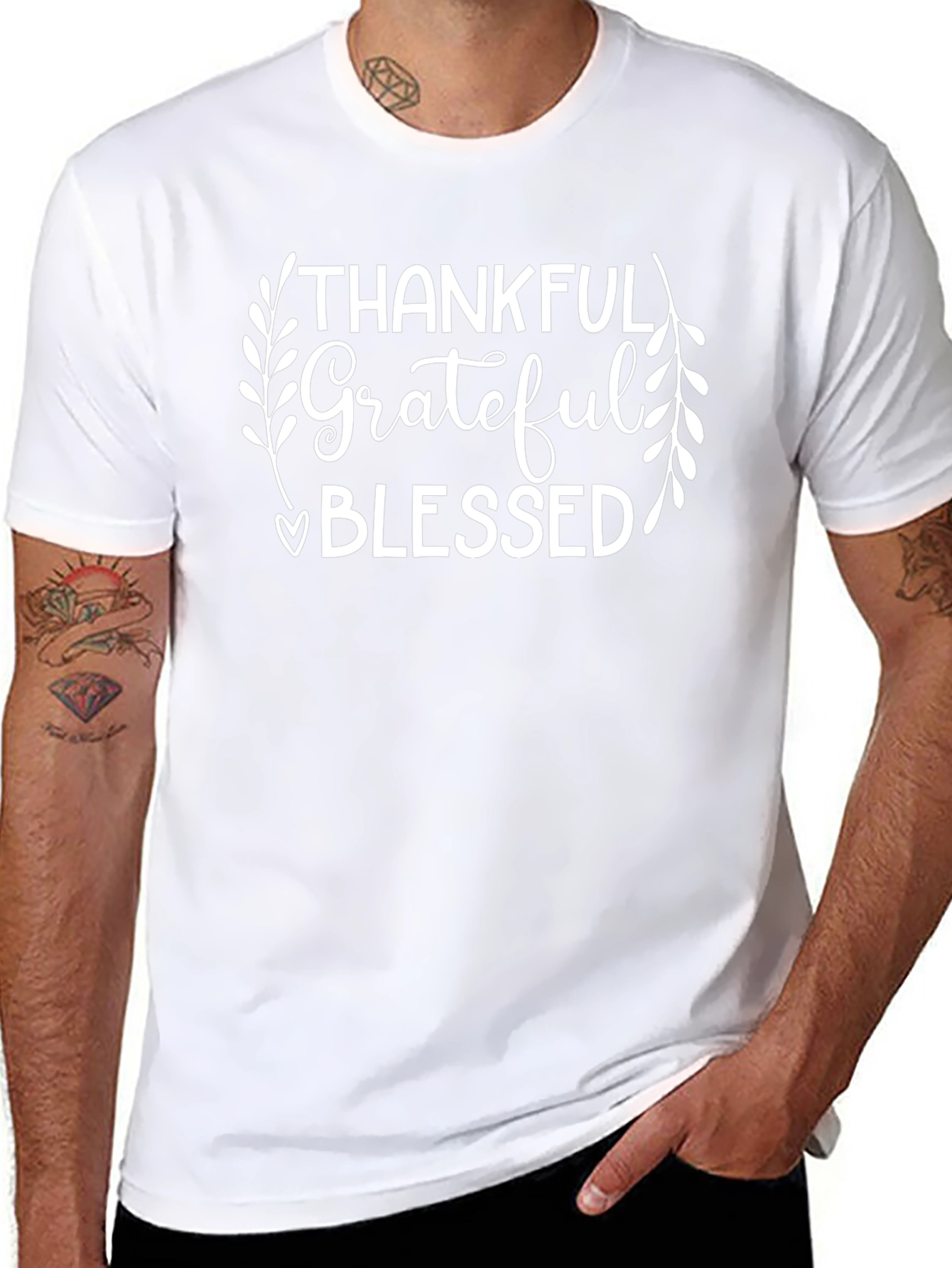 Thankful Grateful Blessed Graphic T-Shirt