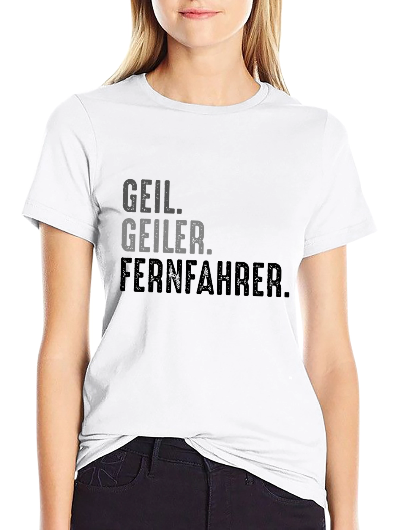 Geil Geiler Fernfahrer Black Graphic T-Shirt