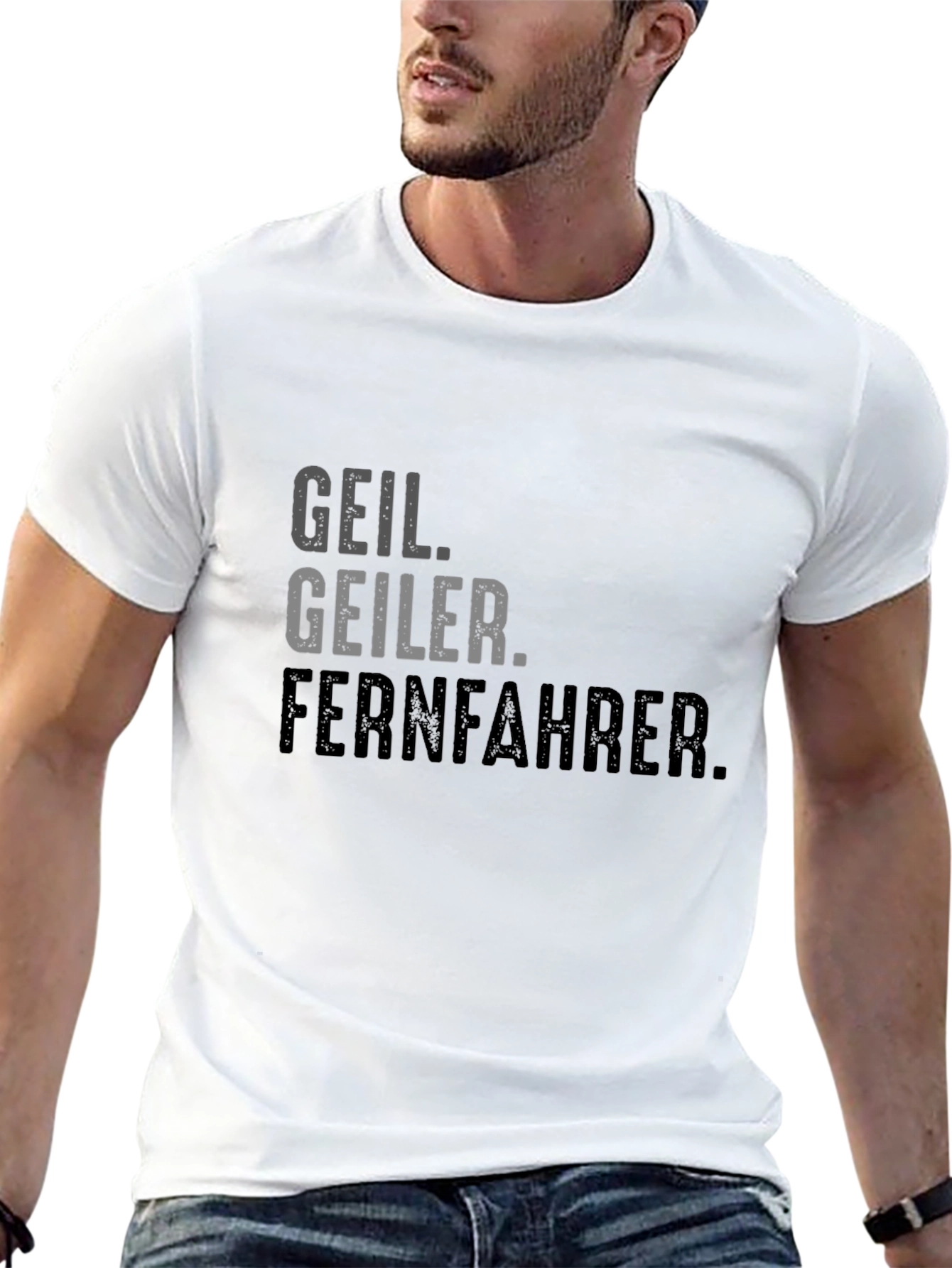 Geil Geiler Fernfahrer Black Graphic T-Shirt