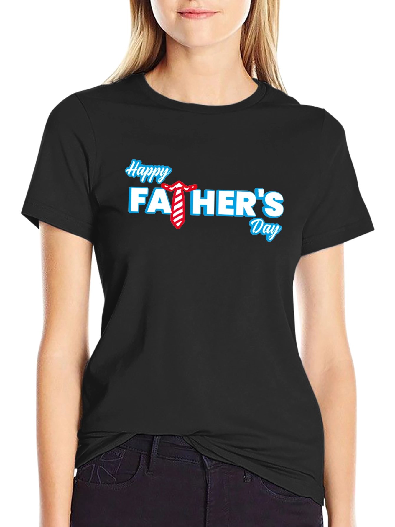 Happy Fathers Day Black T-Shirt