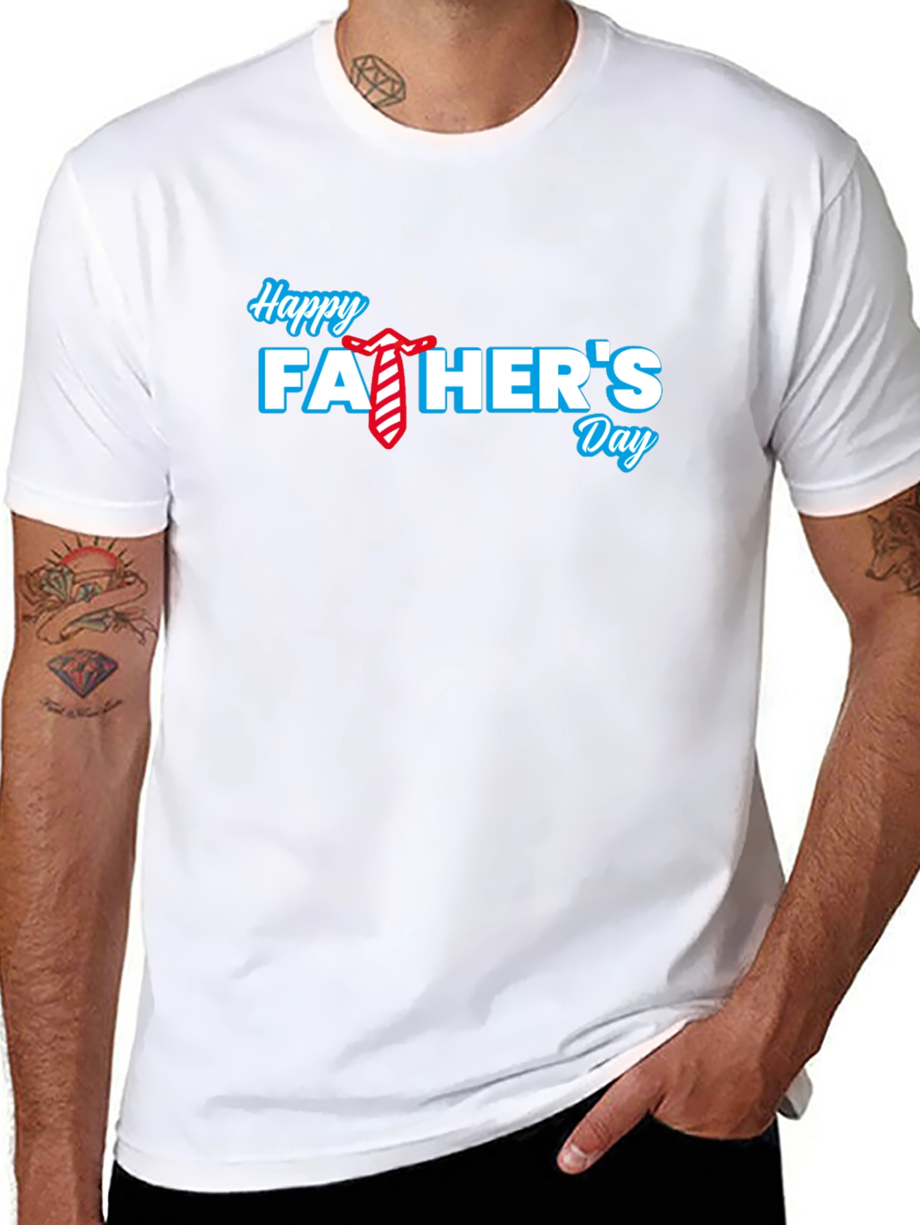 Happy Fathers Day Black T-Shirt