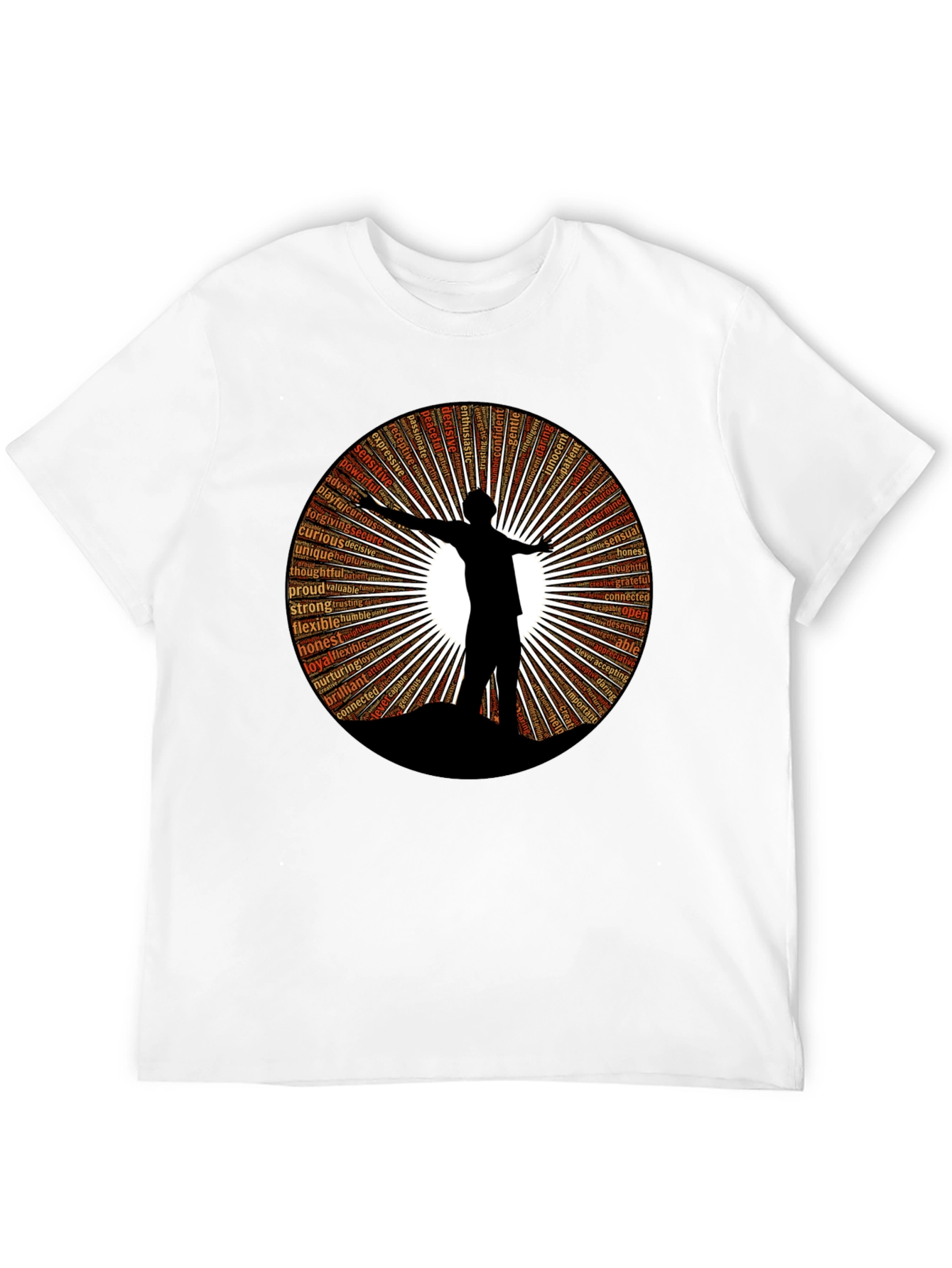 Inspiring Word Art T-Shirt - Silhouette Design