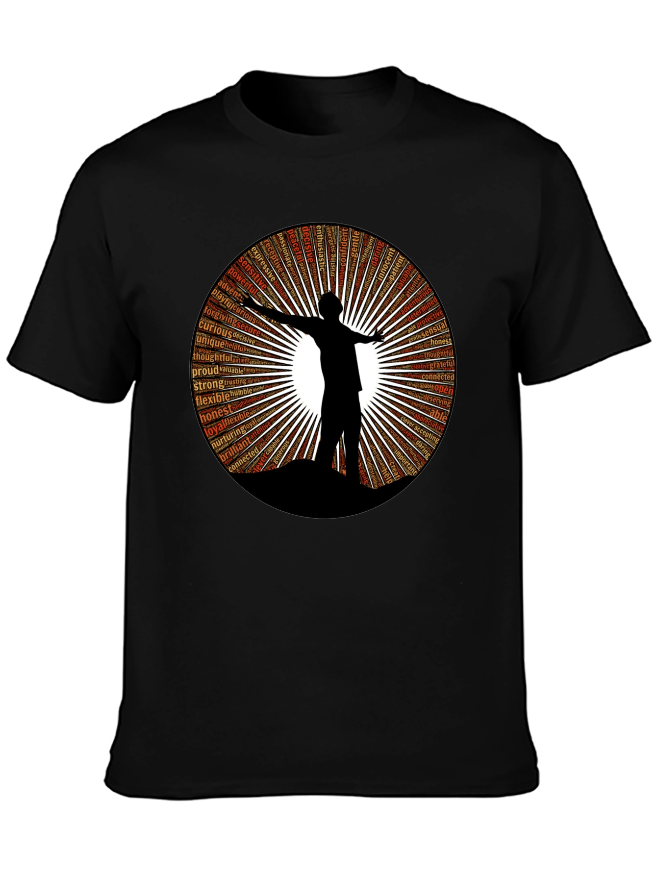 Inspiring Word Art T-Shirt - Silhouette Design