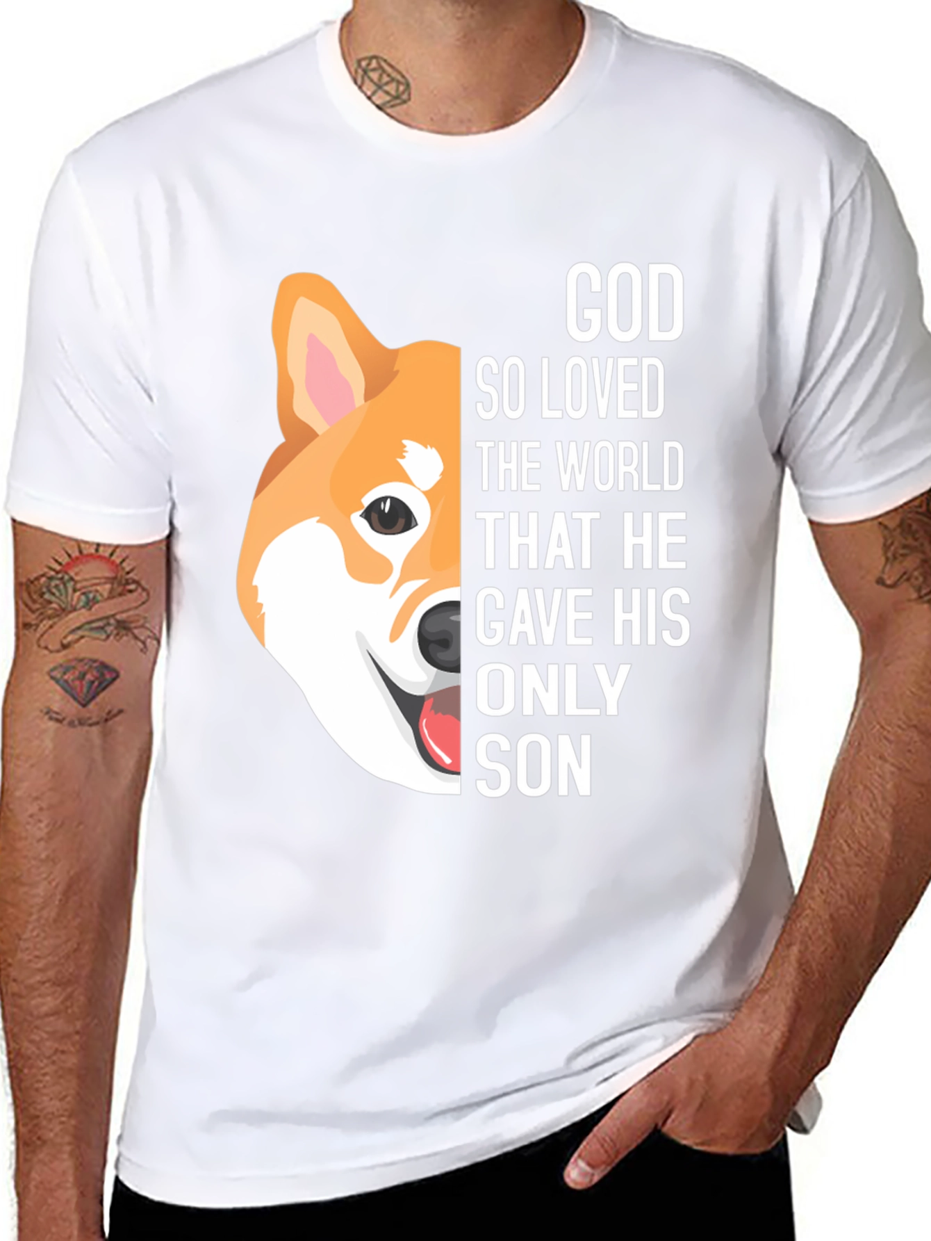 God So Loved the World Dog Graphic Tee