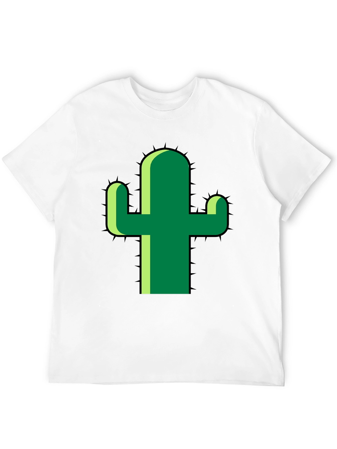 Cactus Graphic Tee - Modern Style Black T-Shirt